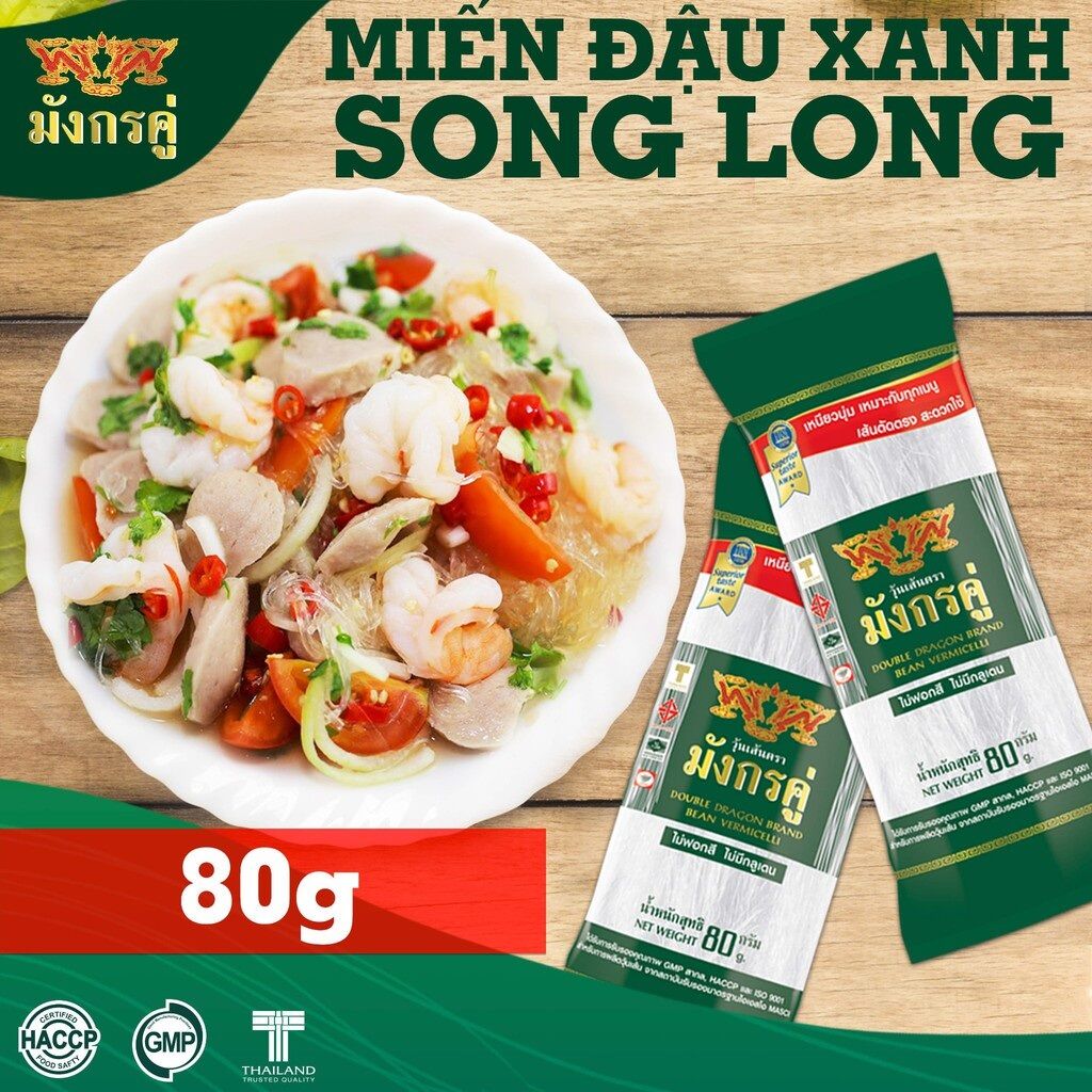 Miến đậu xanh Song Long Thai Wah gói 80gr