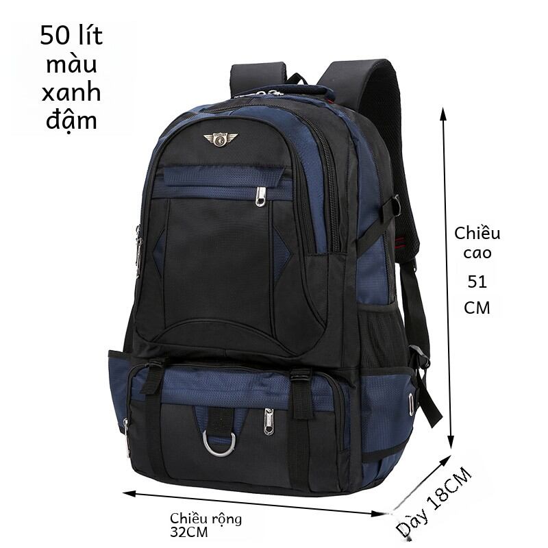 Bảy Ngôi Sao Thái 80l Dung Tích Lớn Túi Đeo Vai Đôi Vải Nylon Dây Kéo Màu Nguyên Chất Đường Phố Phong Cách Hợp Thời Trang Cho Du Lịch Và Sử Dụng Thường Ngày