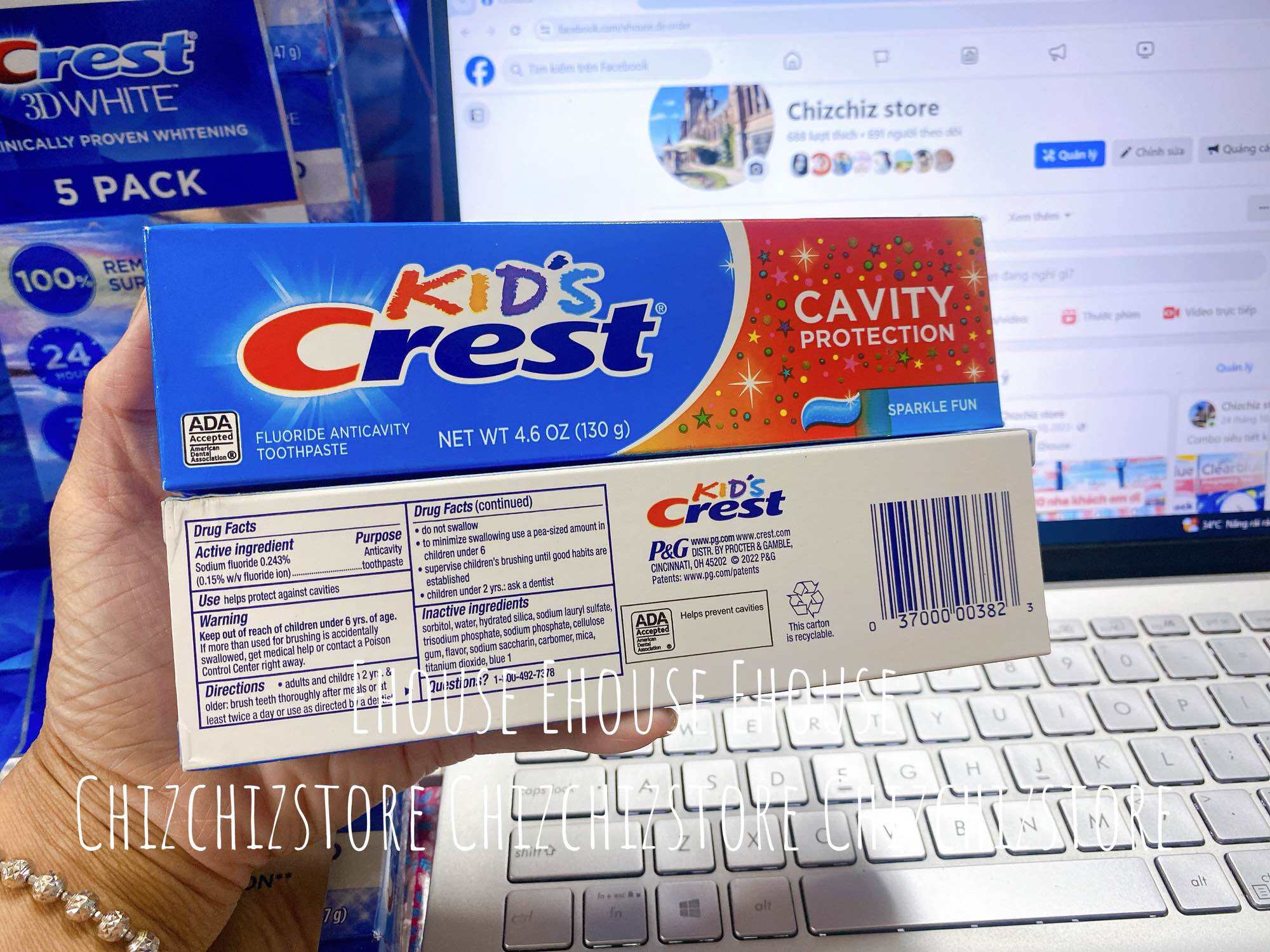 Kem đánh răng Crest Kid, Crest Kid's Cavity 130g cho bé từ 2 tuổi của Mỹ