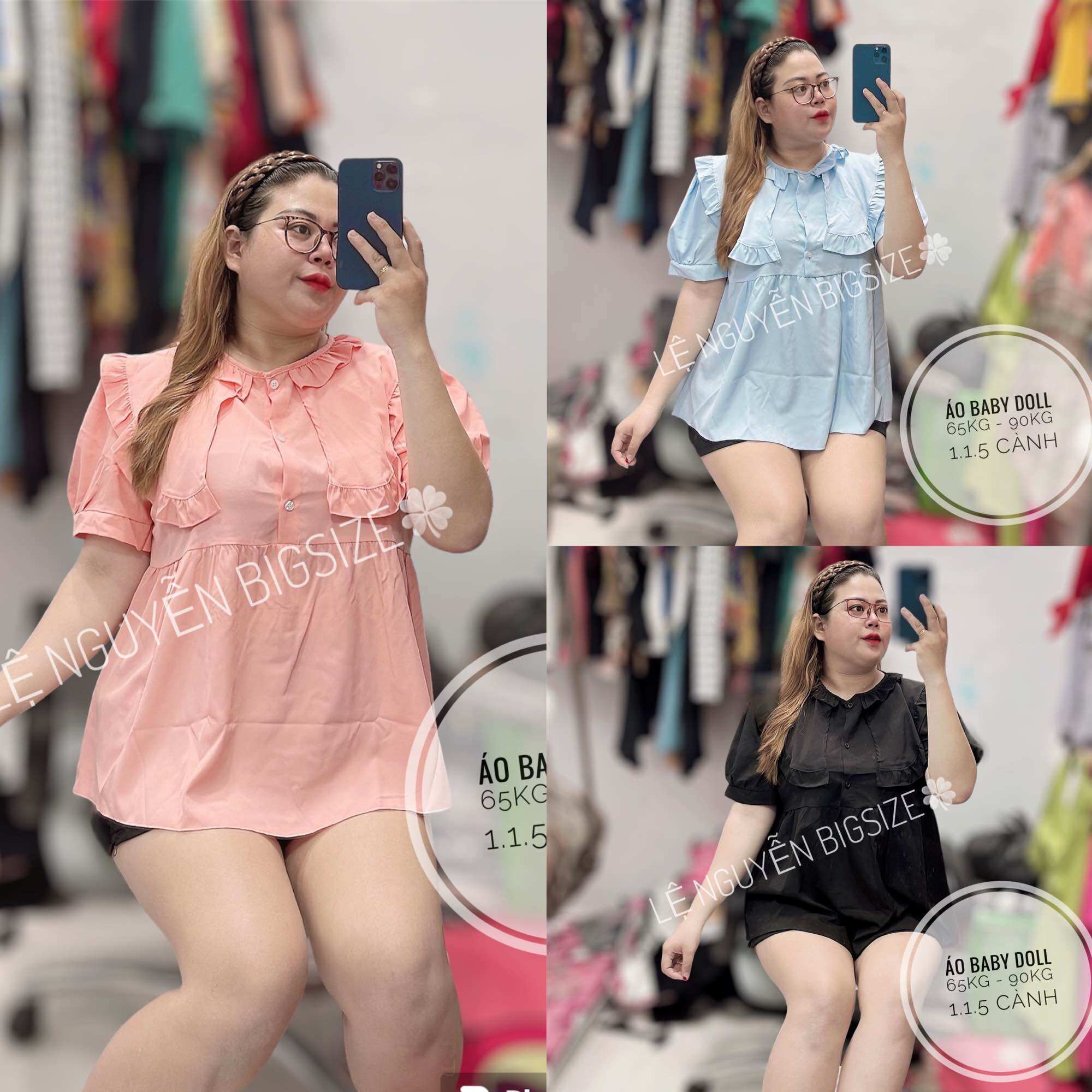 ÁO BABY DOLL BIGSIZE 65-90kg
