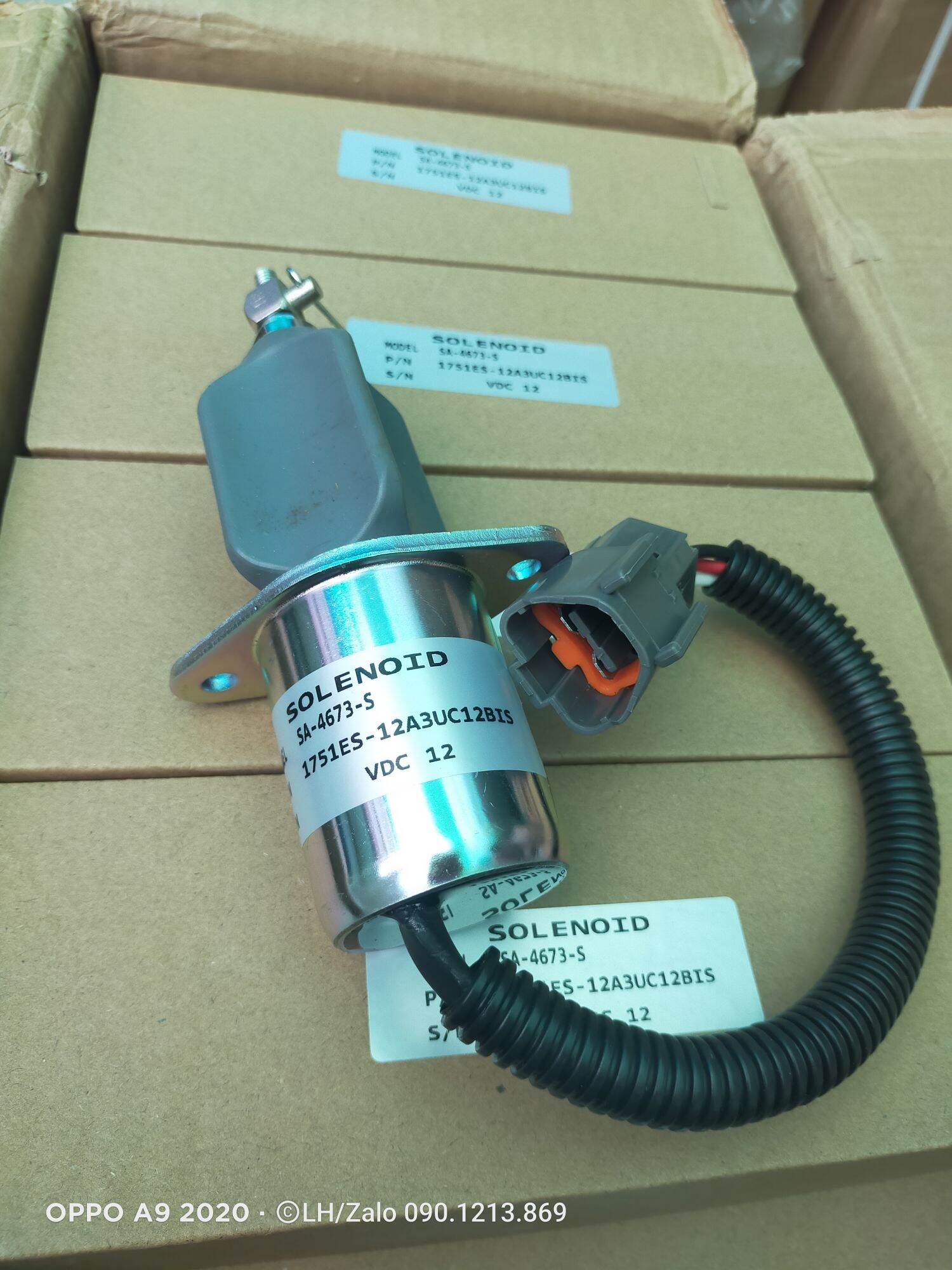 Solenoid 12v tắt máy 1751es-12a3uc12b1s 12vdc cho máy xúc r60-5 động cơ yanmar hyundai komatsu,tắt máy cho máy gặt máy cắt kubota yanmar...