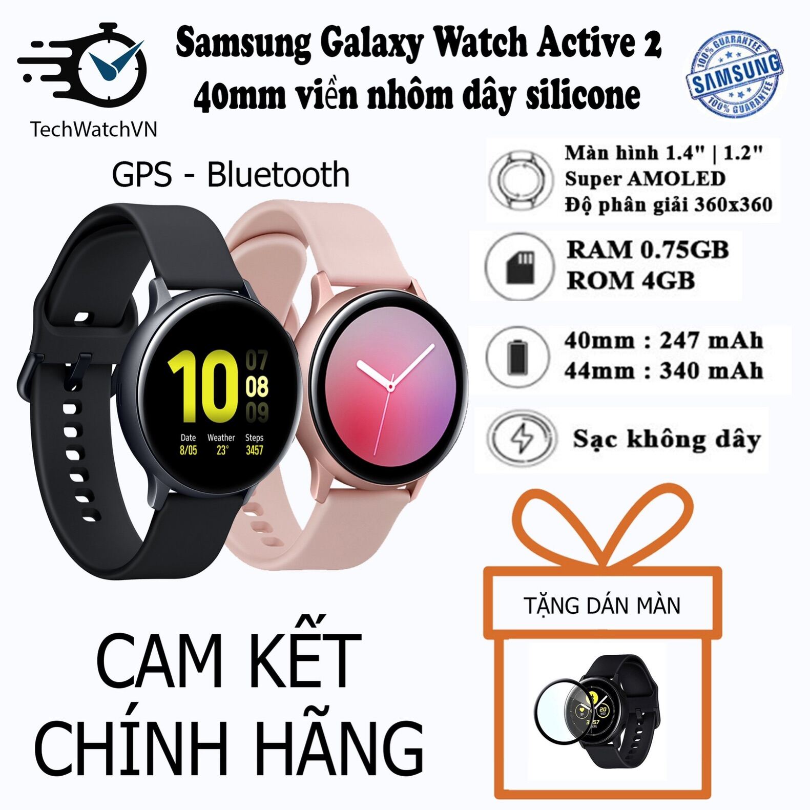 Samsung Galaxy Watch Active 2 40mm & 44mm - Hàng chính hãng