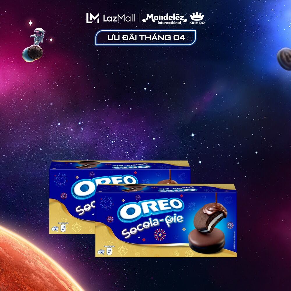 Bánh Oreo Pie Vị Marshmallow, Combo 2 Hộp X 168G