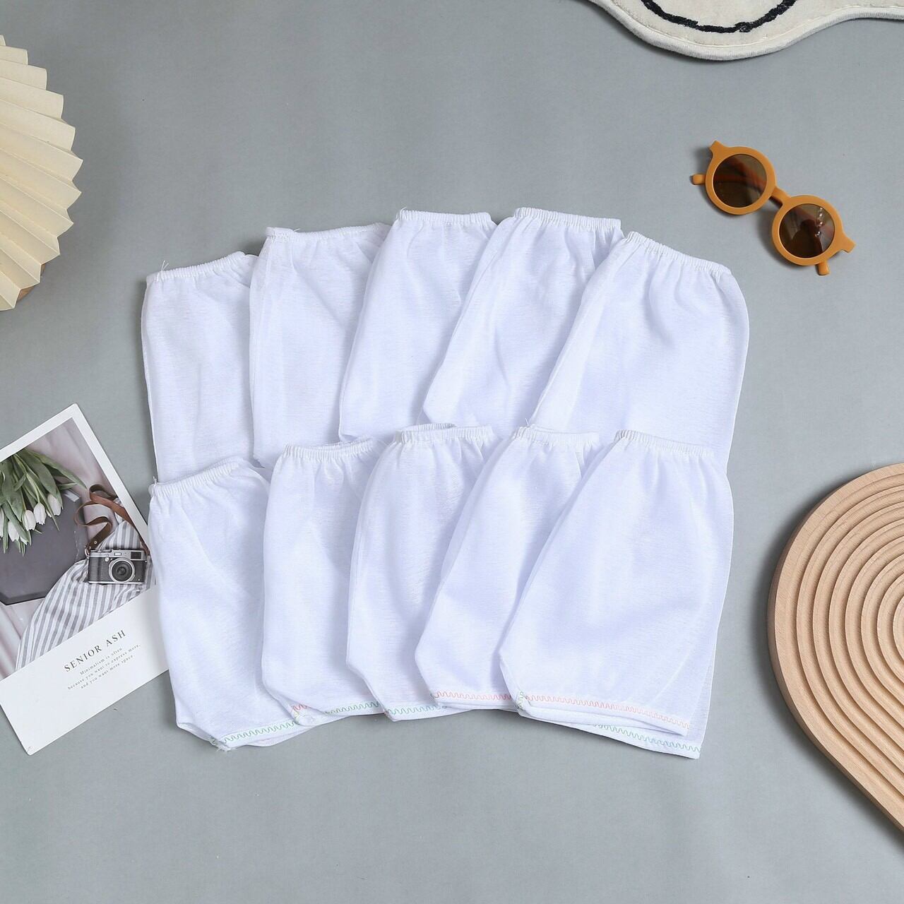 Set 10 quần ngắn sơ sinh xô mỏng giặt mau khô cho bé