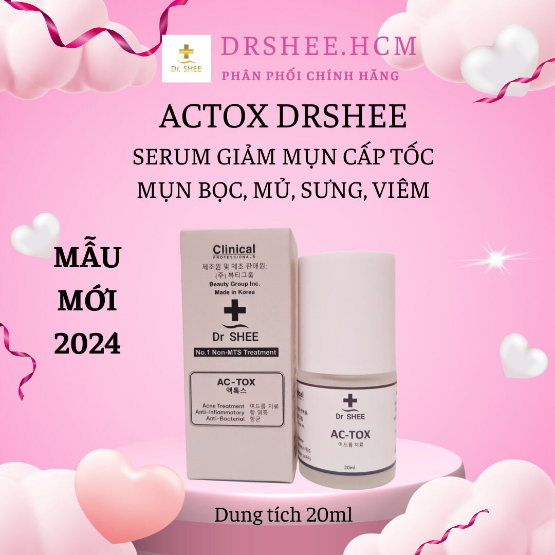 Serum khô cồi mụn Actox Dr.shee 20ml giảm mụn sưng, mụn mủ, mụn ẩn