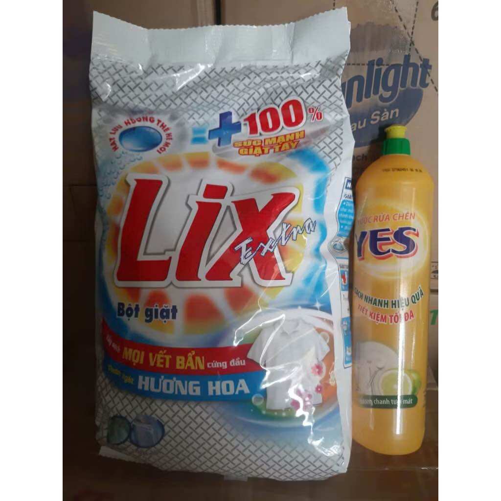 ￼Bột giặt Lix 5.5kg hương nước hoa tặng rửa chén tùy theo mỗi đợt nhập hàng
