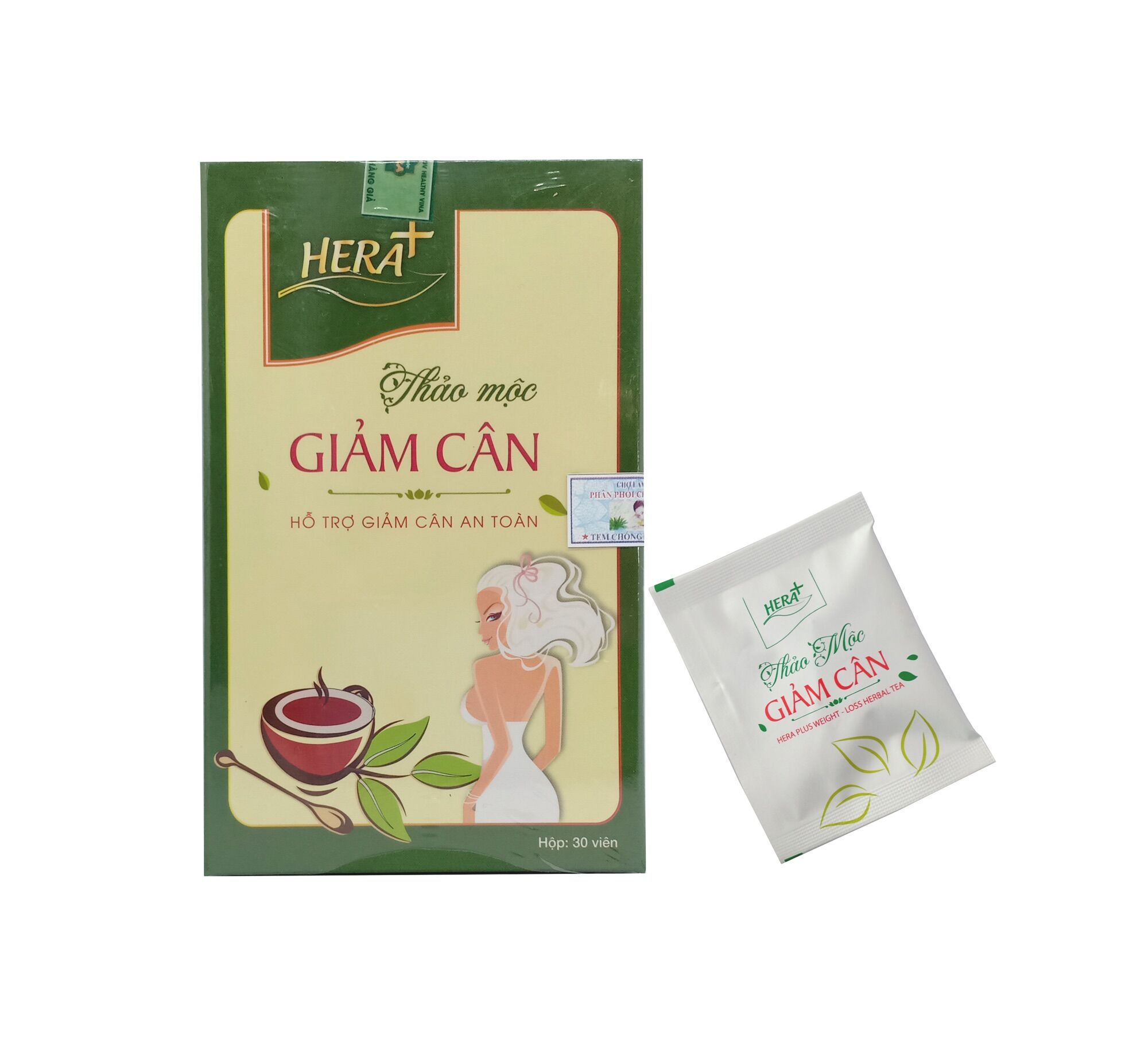 Trà giảm cân hera plus dạng viên [ Giảm Mạnh