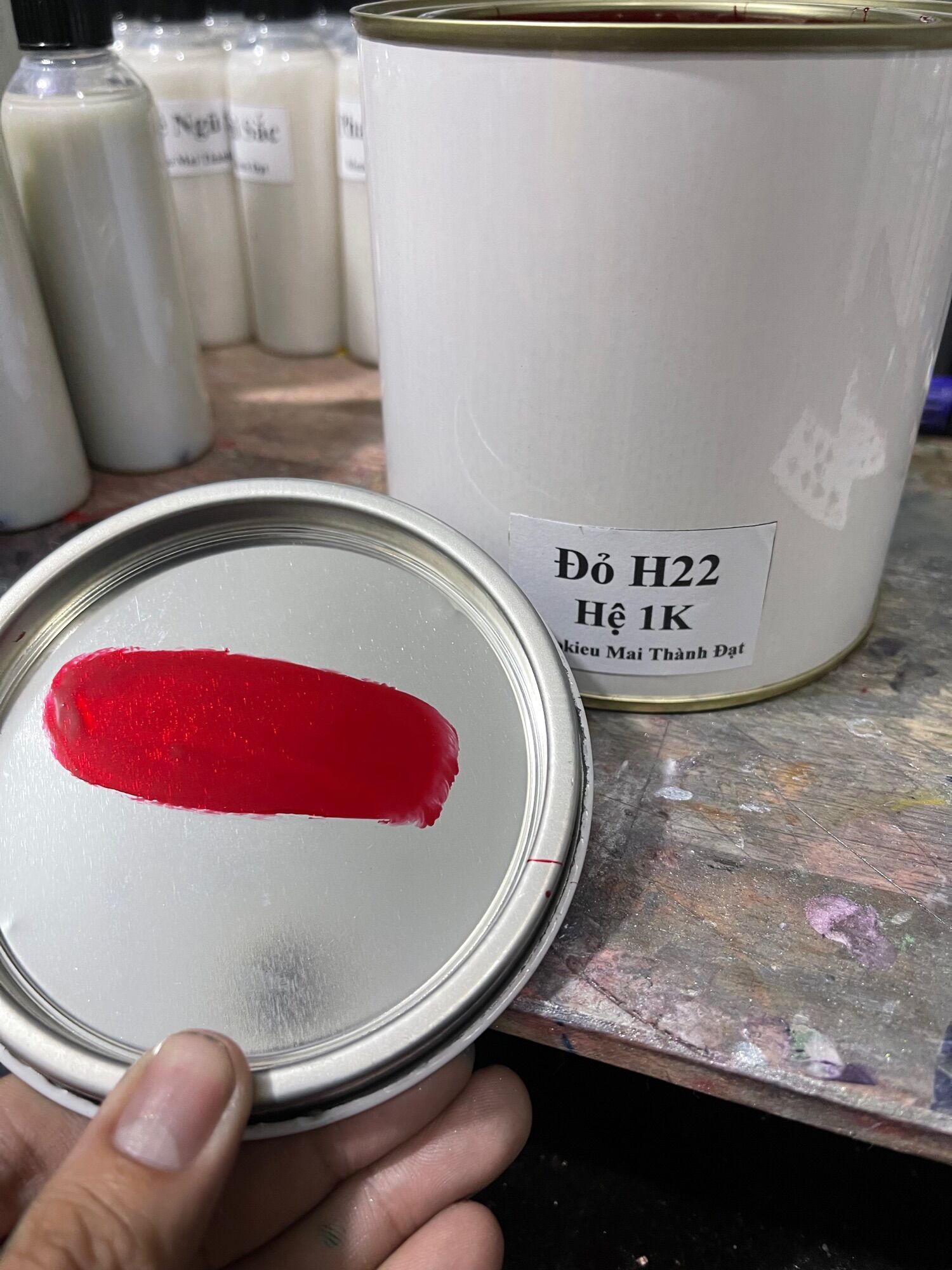 Màu sơn Đỏ H22-1K ( Sơn Oto - Xe Máy ) MotokieuMaiThànhĐạt