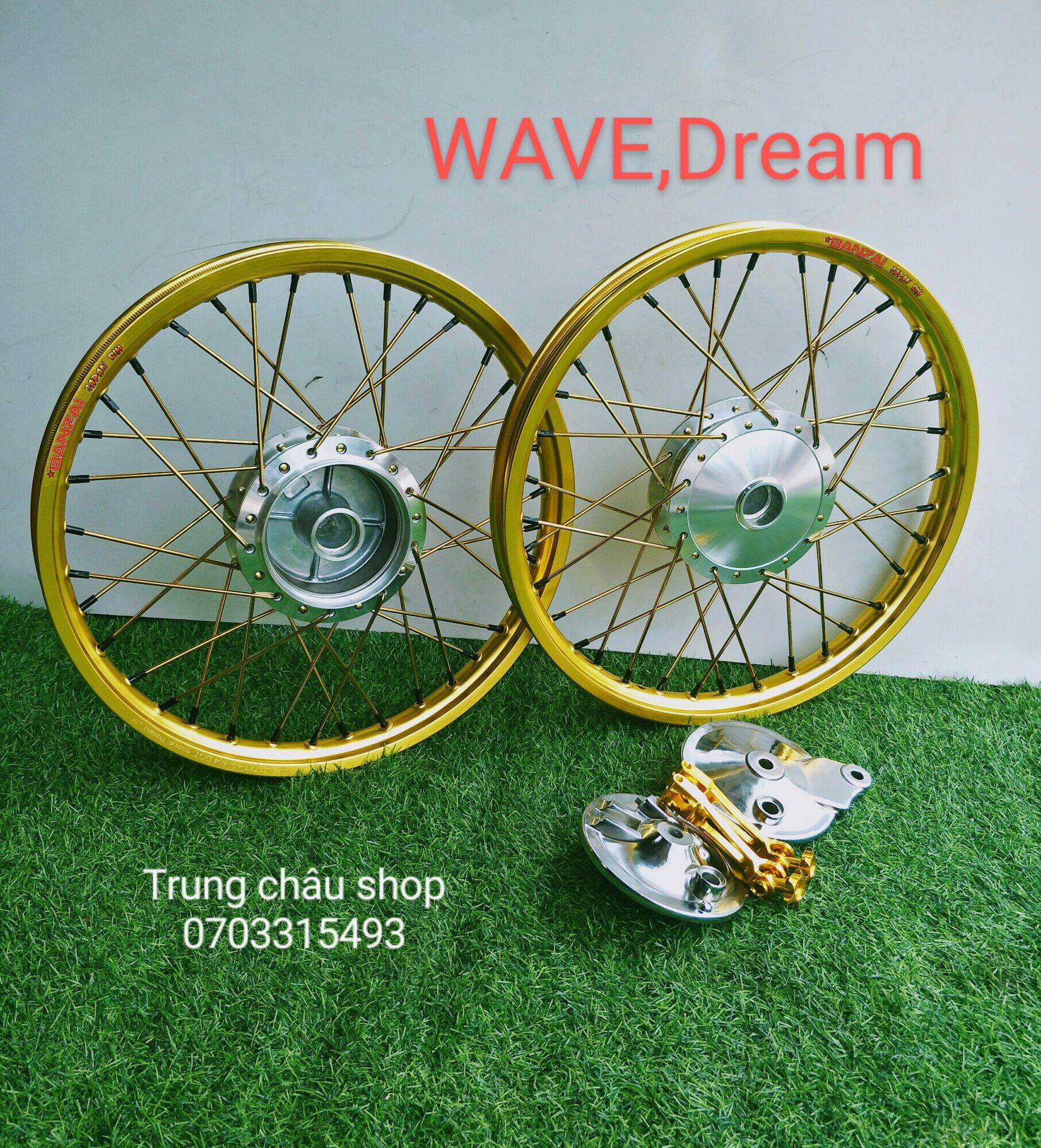 [HCM ]BÁNH CĂM WAVE DREAM NIỀNG BANZAI THÁI LAN KIỂU KÈM MÁ ĐÙM & PÁT ĐĨA GẮN TẤT CẢ CÁC DÒNG XE THẮNG ĐÙM (TÙY CHỌN MÀU)