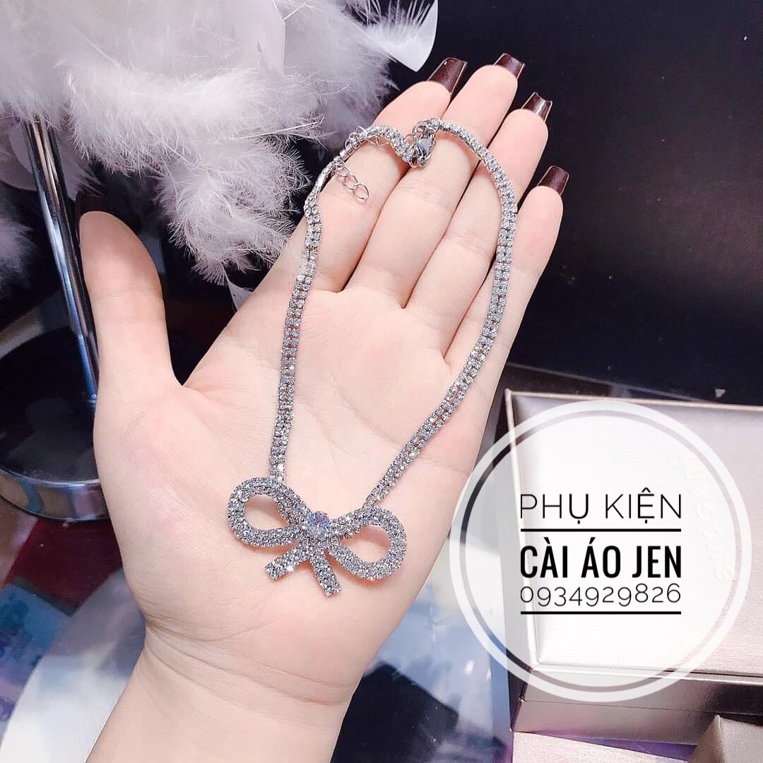 Vòng cổ , choker đính đá lấp lánh