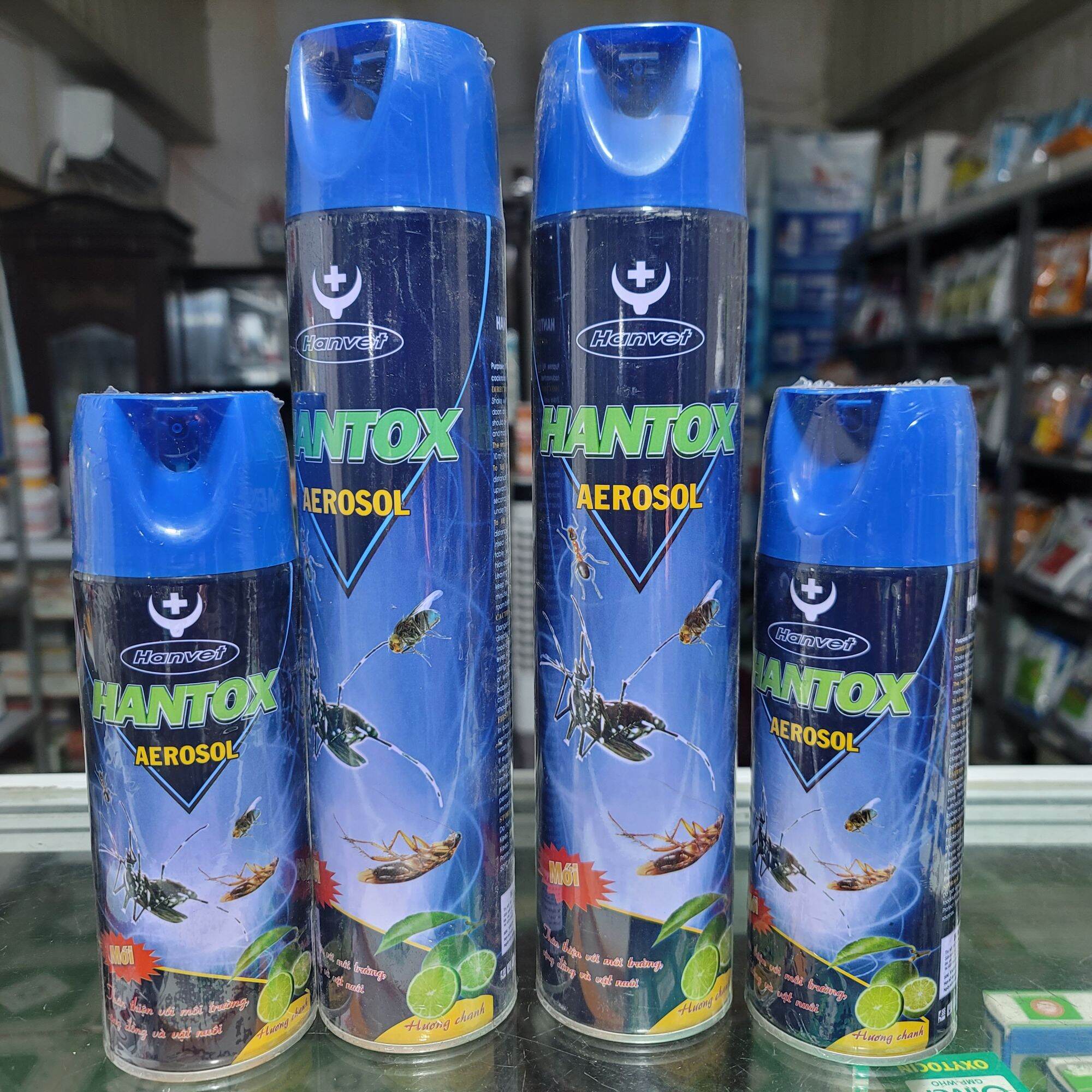 Bình xịt muỗi, ruồi, kiến, gián Hantox aerosol ( 400ml và 600ml)