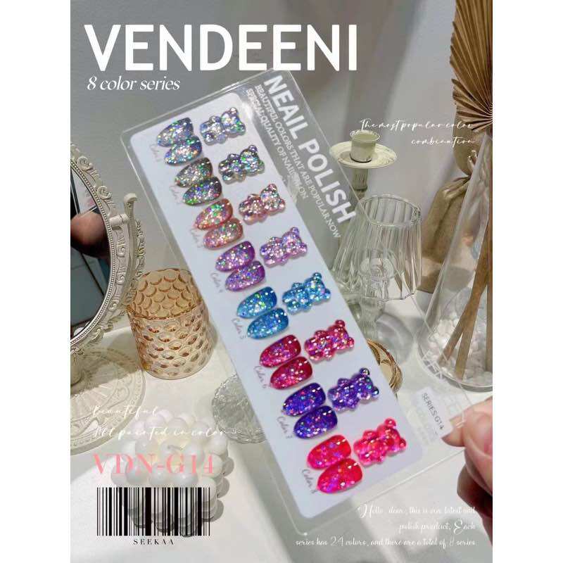 Set sơn vendeeni 8 chai nhũ flash cực đẹp
