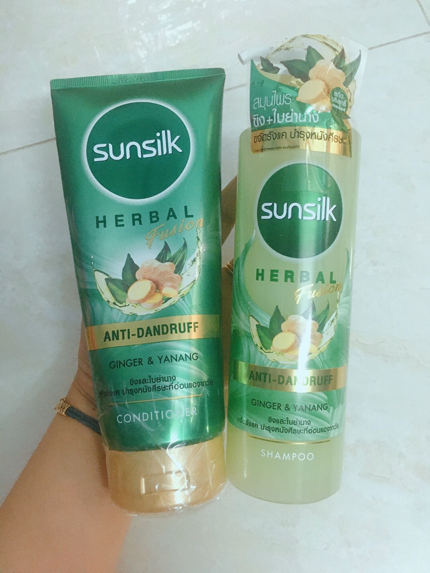 [Hcm]Dầu Gội Xả Sunsilk Herbal Gừng Và Dây Sương Sâm Thái Lan