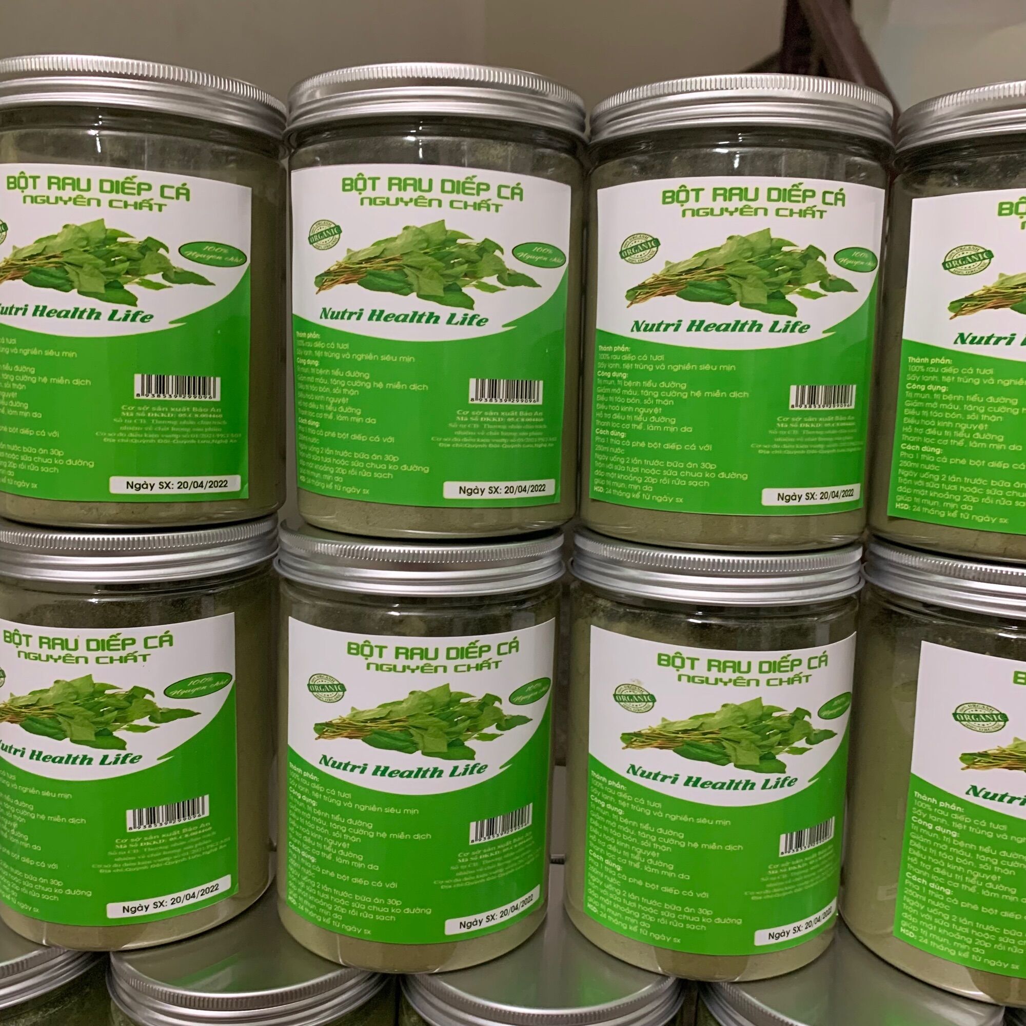 Bột diếp cá nguyên chất hộp 250gr
