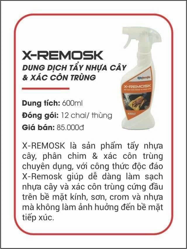 Dung dịch tẩy nhựa cây & xác côn trùng X-Remosk