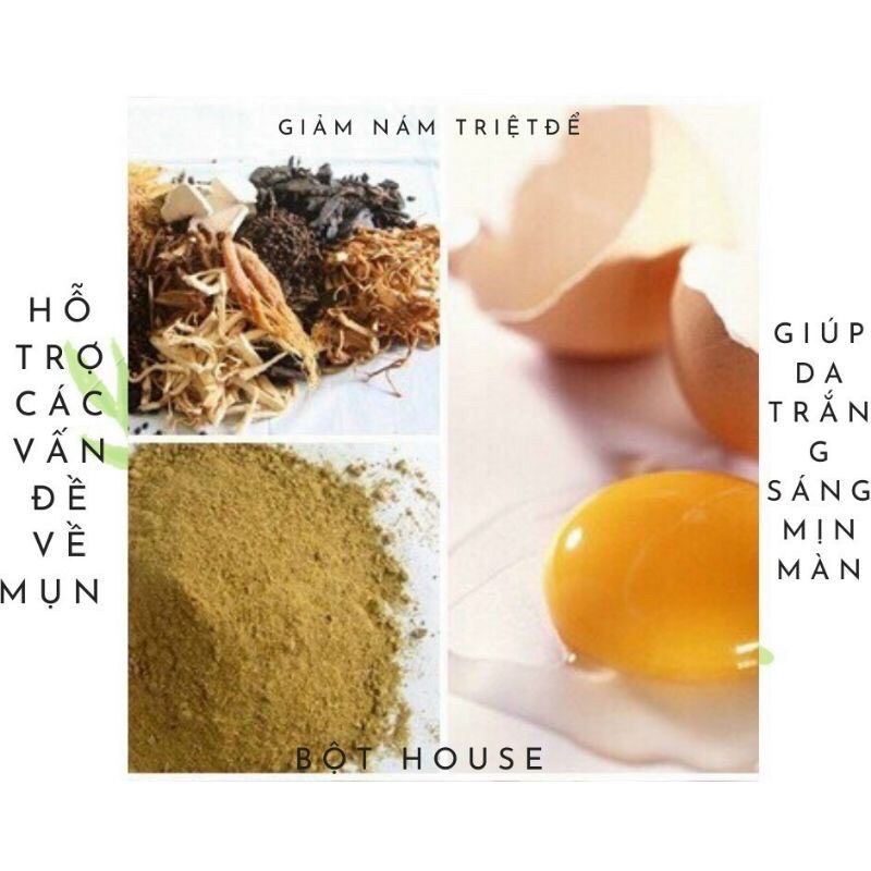 [HCM](BỘTHOUSE)BỘT BẮC 24 VỊ ĐẮP MẶT NẠ GIẢM NÁM