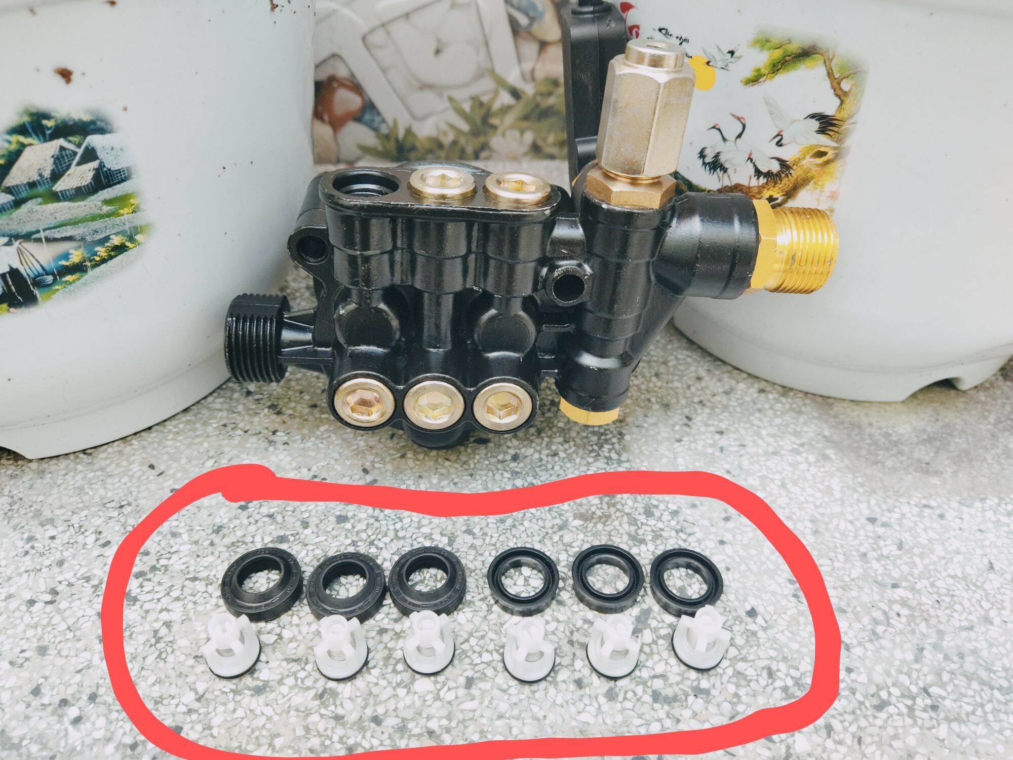 Combo bộ phốt nhớt phốt nước lupe máy rửa xe có chỉnh .