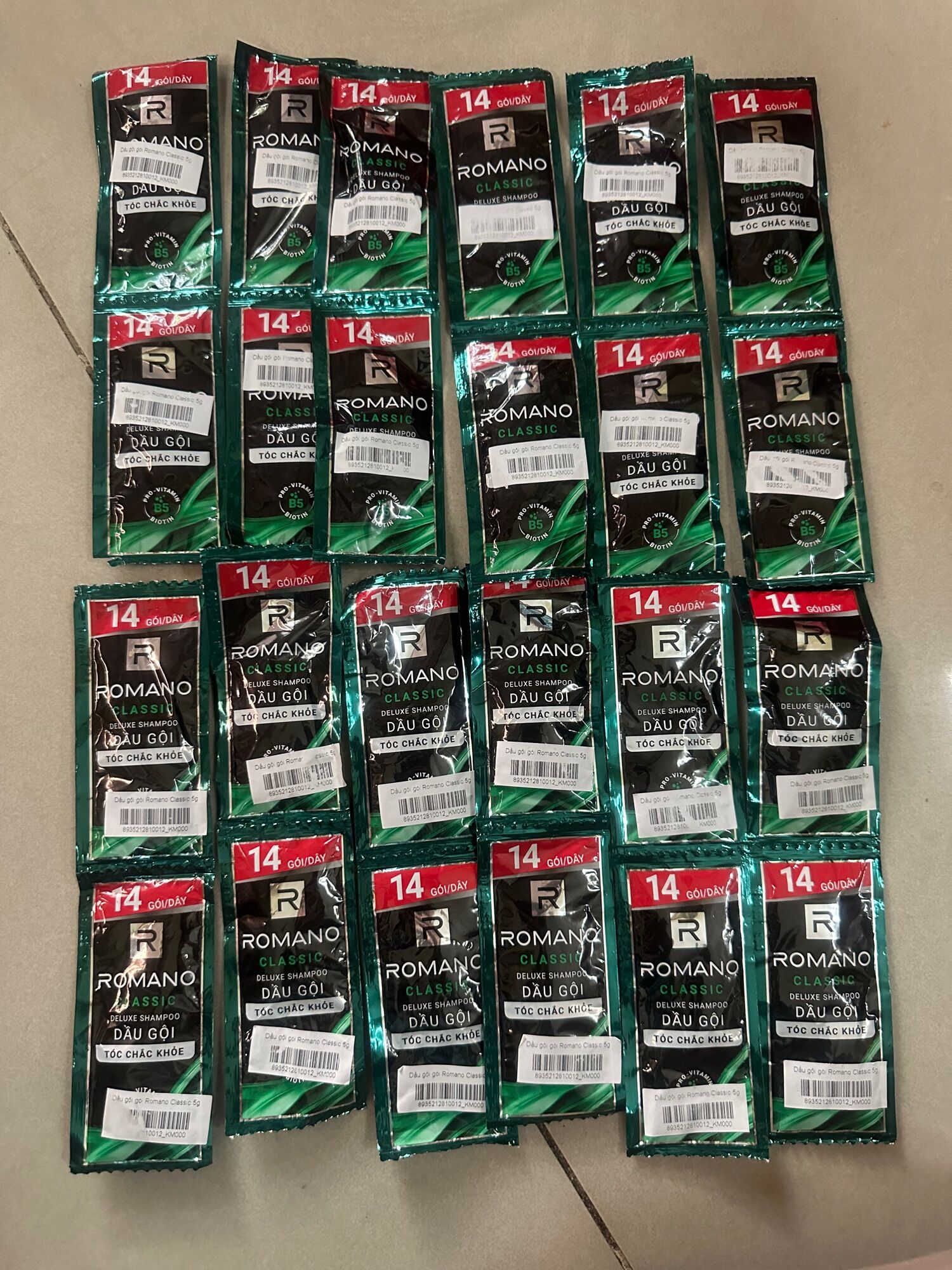 [ Xã kho ] ROMANO -5 Dây DẦU GỘI ROMANO 60 gói/5g