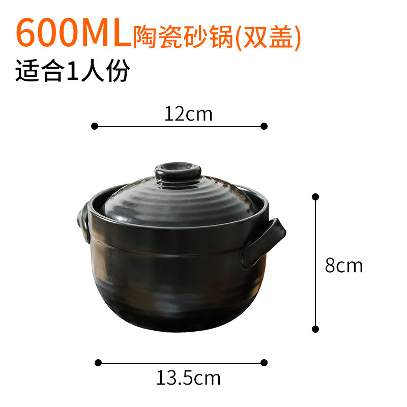 Nồi đất nấu cơm hai nắp hơi ép nồi đất gốm sứ kiểu nhật hầm cơm nồi hầm hầm cháo hầm lửa một người nồi mini một người