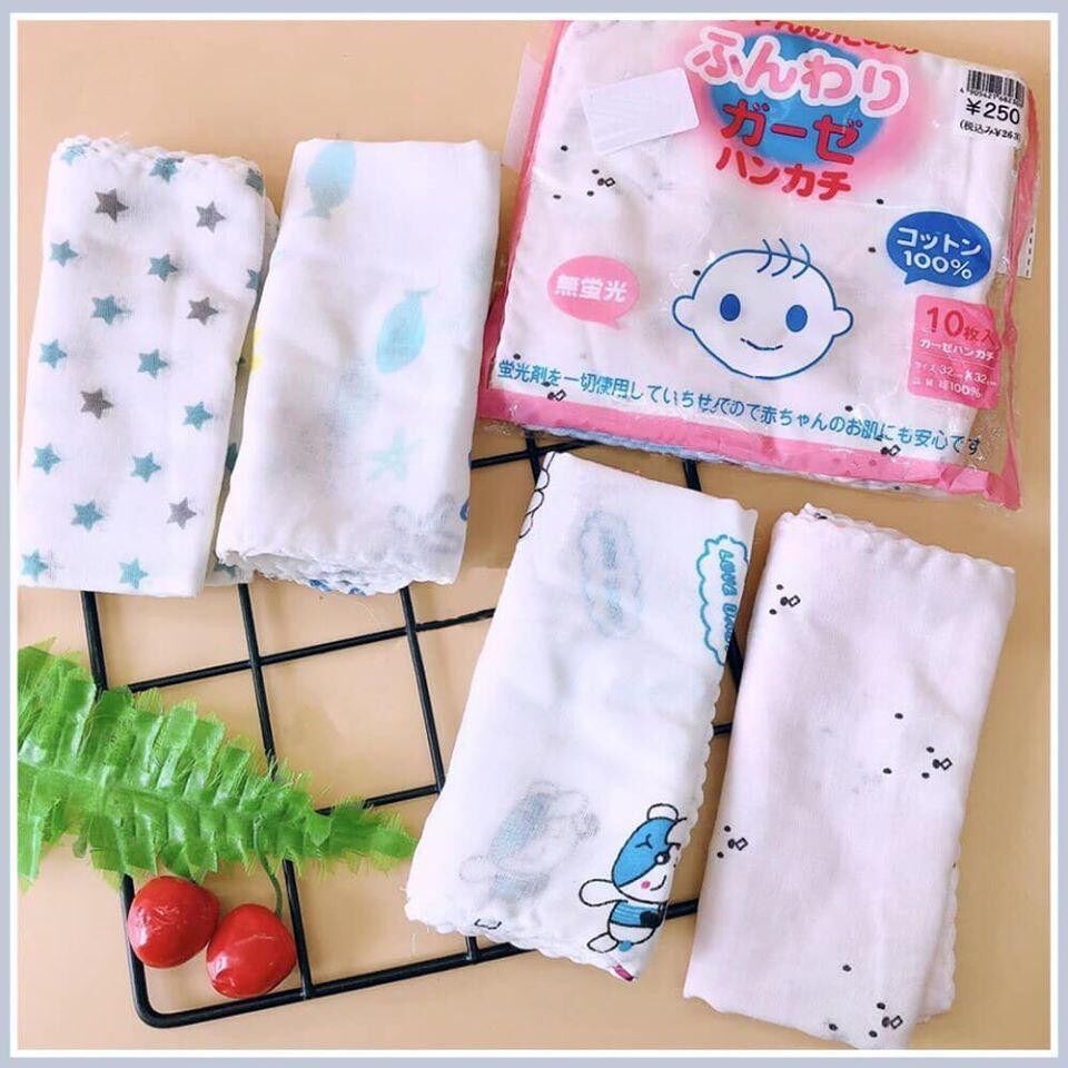 Set 10 khăn sữa hoa  xuất nhật