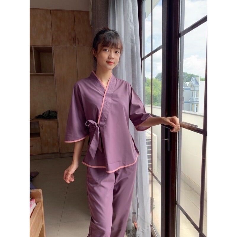 Đồ Lam Đi Chùa ✅✅ Nơ Nhật Không Thêu