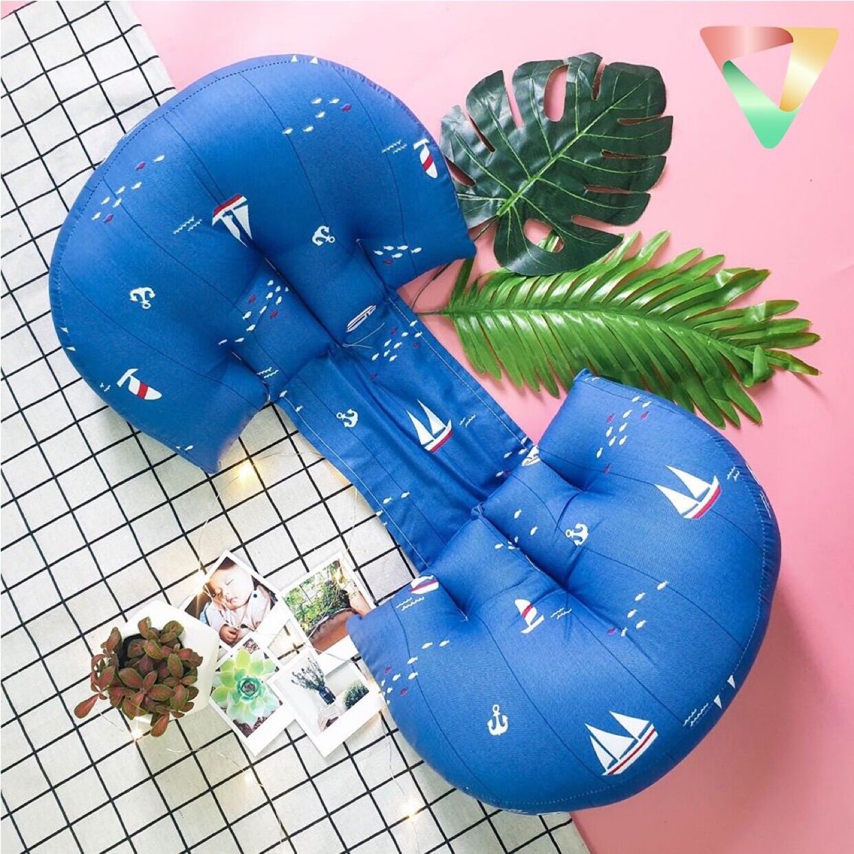 Gối bầu Lib màu xanh ngọc