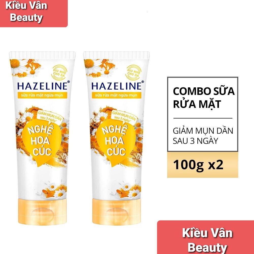 Sữa rửa mặt hazeline 100g nghệ & hoa cúc