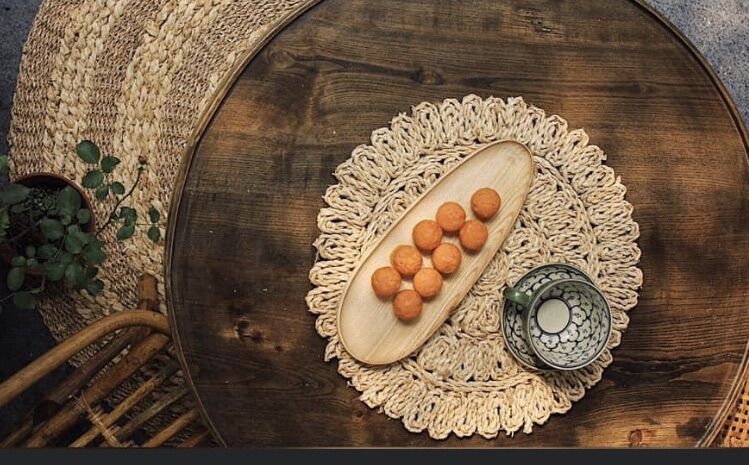 Thảm Cói/ Thảm Ngô Tròn Dùng Để Decor Bàn Ăn, Lót Bình Hoa, Treo Tường Rất Đẹp