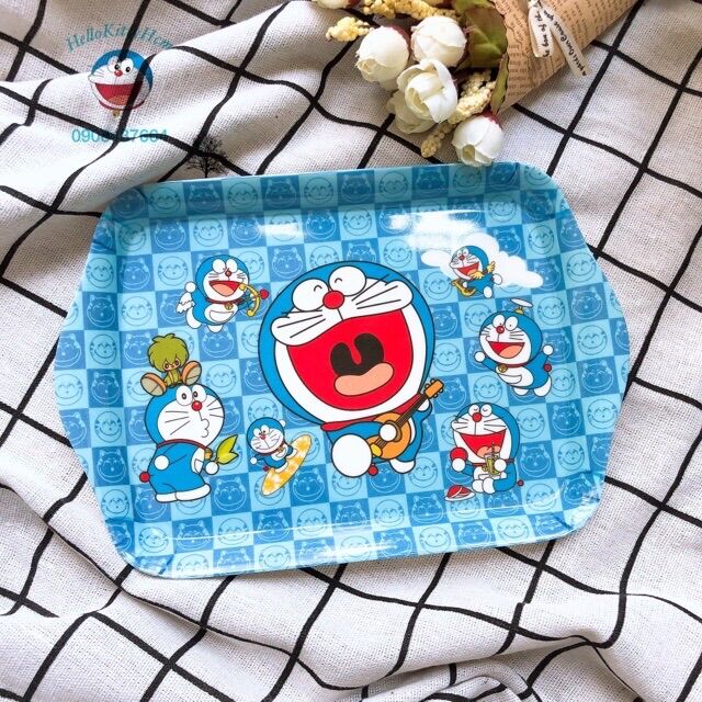 Dĩa Melamin HelloKitty Doreamon
