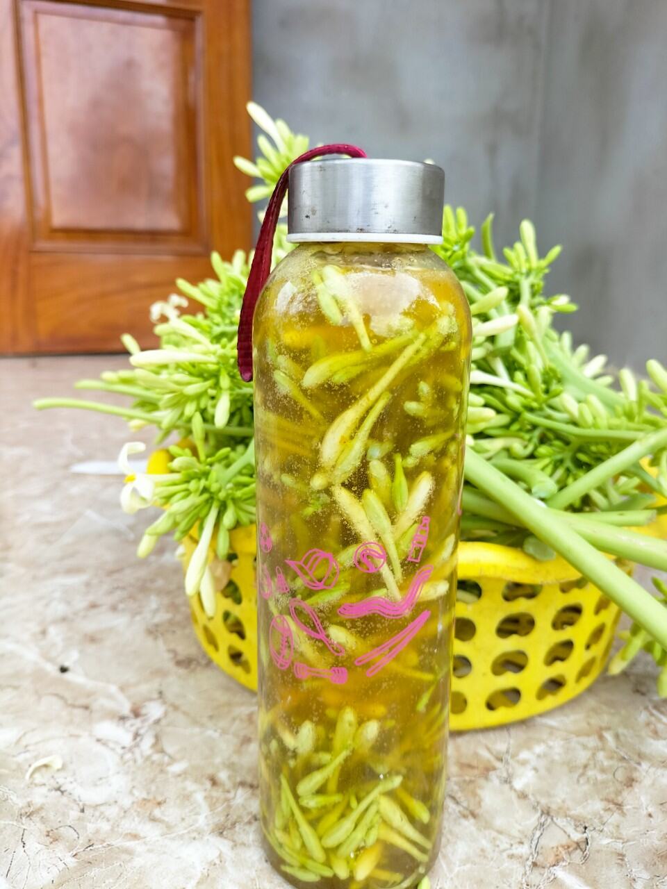 hoa đu đủ đực ngâm mật ong rừng