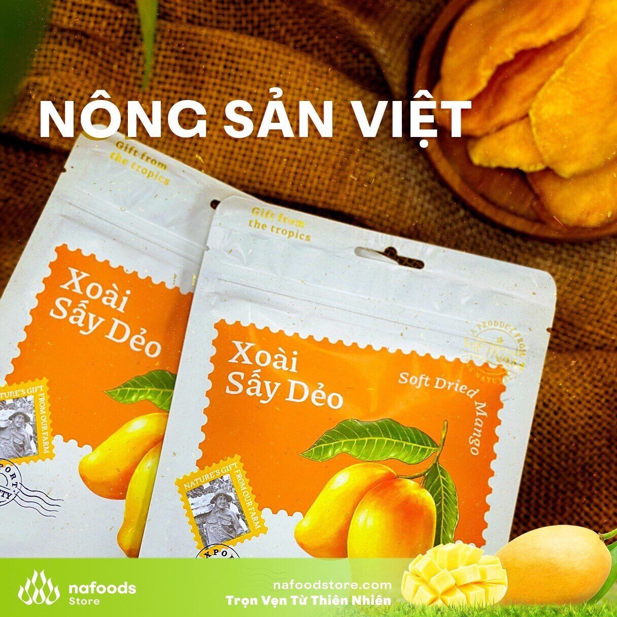 Combo 5 gói Xoài sấy dẻo Nafoods 100g