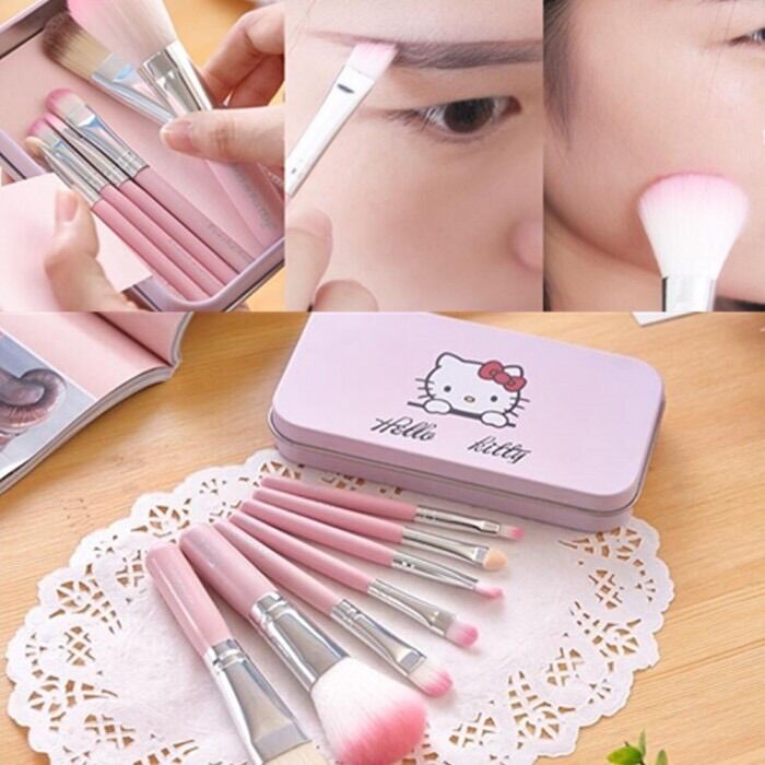 [HCM]Bộ 7 cọ trang điểm hello kitty