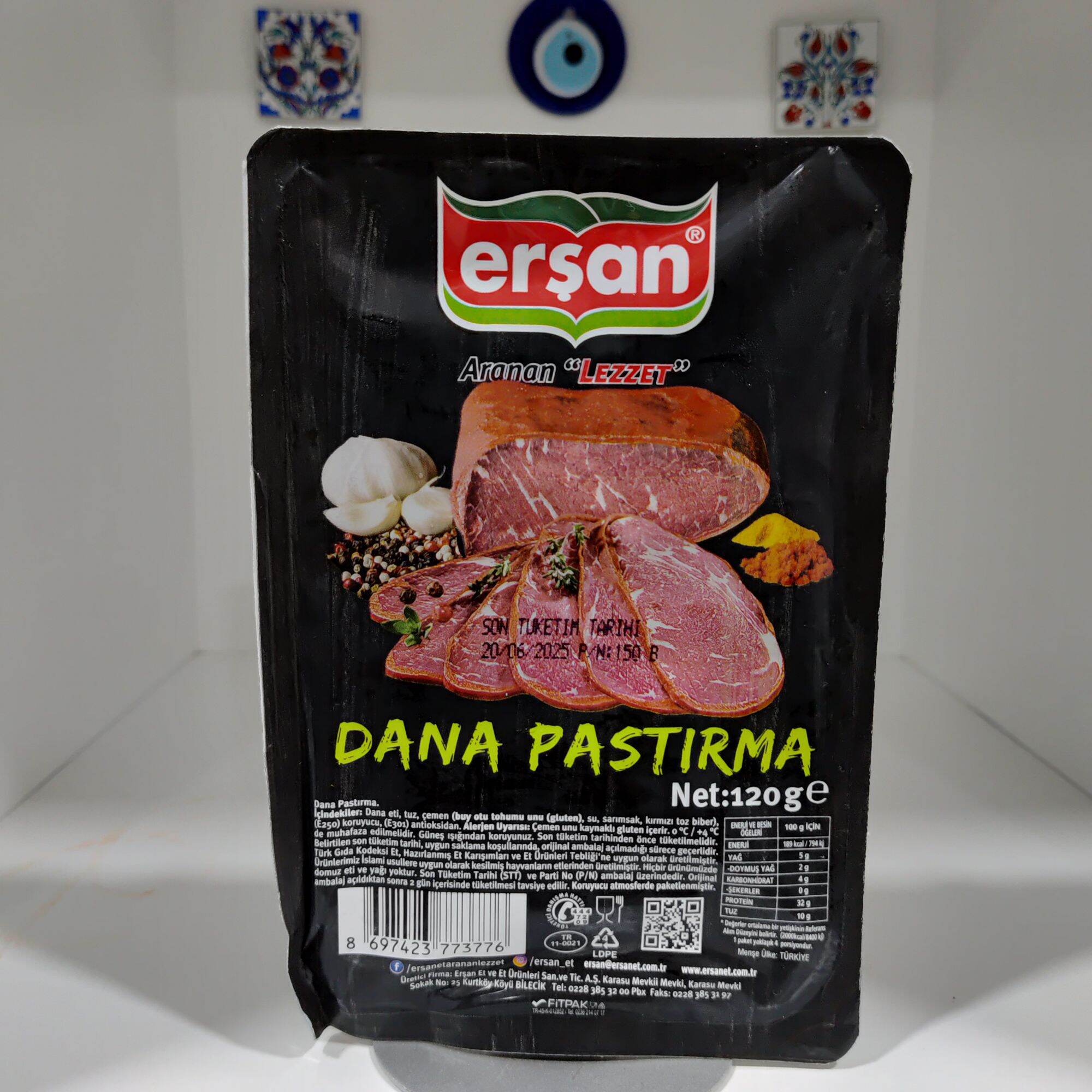 Turkish Bacon Pastirma - ikbal 90Gr 100% Halal