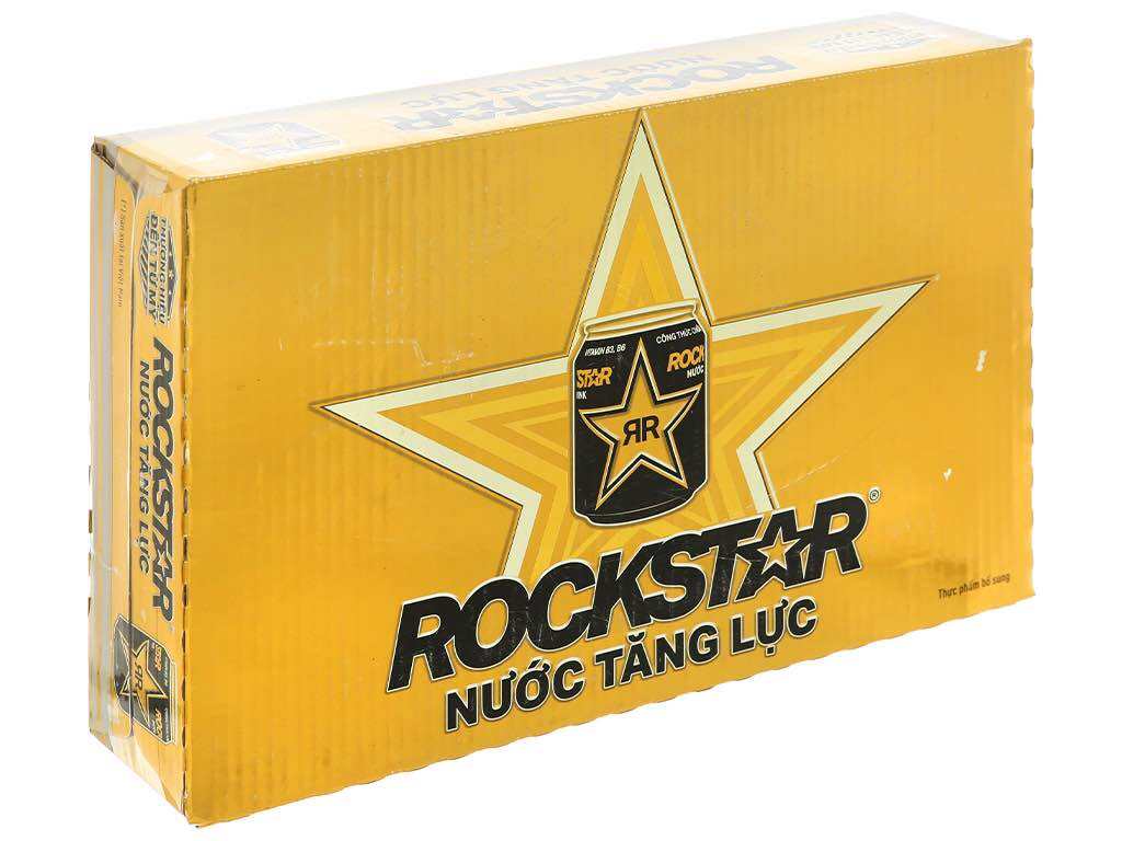 Thùng 24 lon nước tăng lực Rockstar 250ml