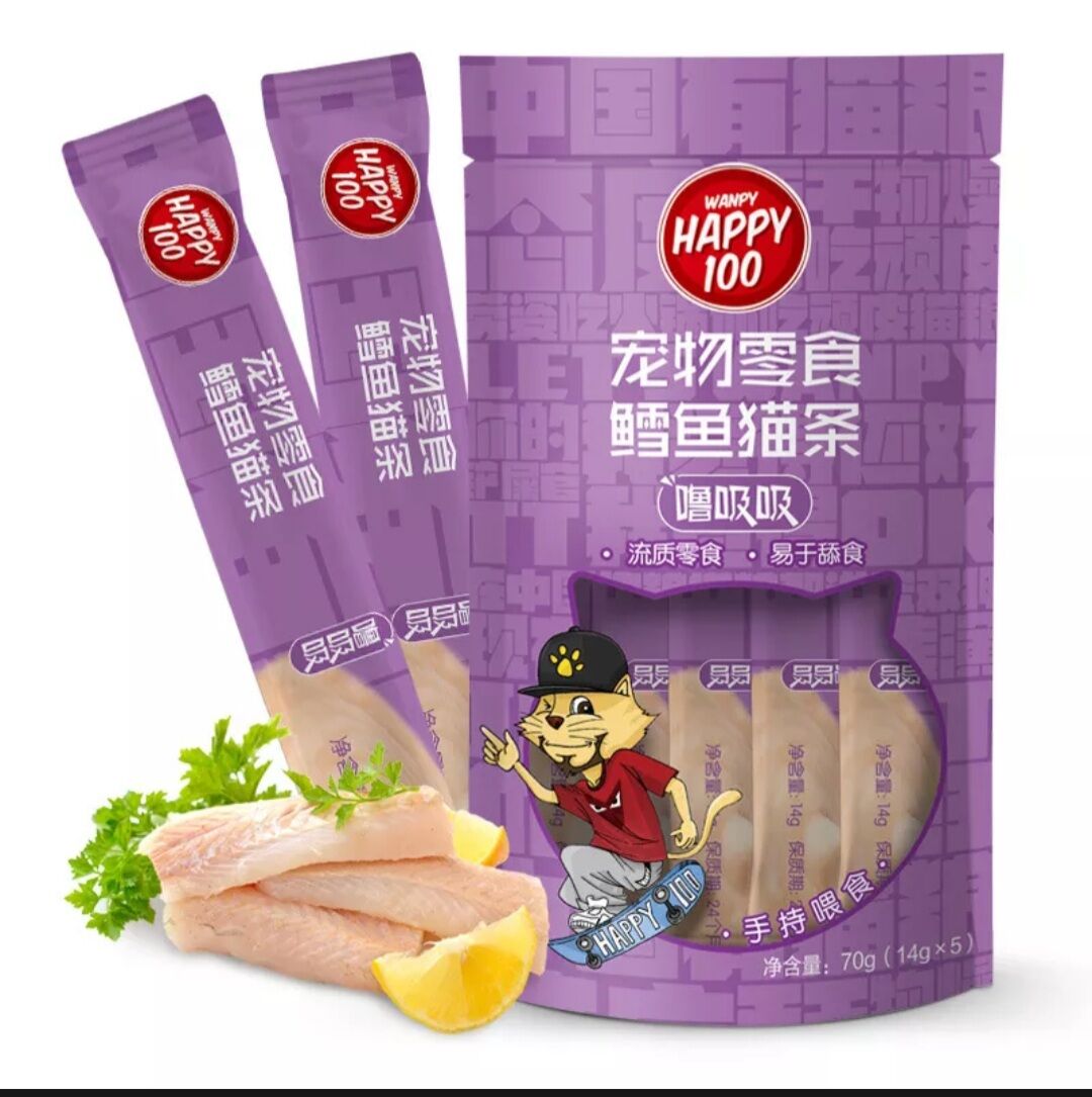 SÚP THƯỞNG CHO MÈO WANPY HAPPY100 (14g×5)