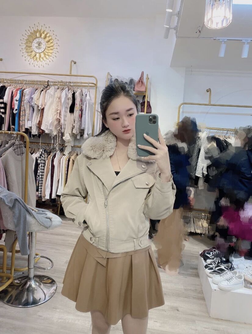 [MSA29]Áo khoác da nhung lót lông cao cấp