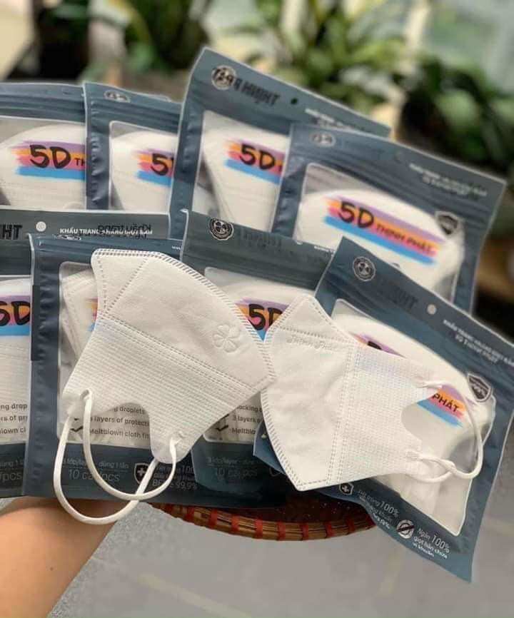 Túi 10 khẩu trang 5D Thịnh Phát
