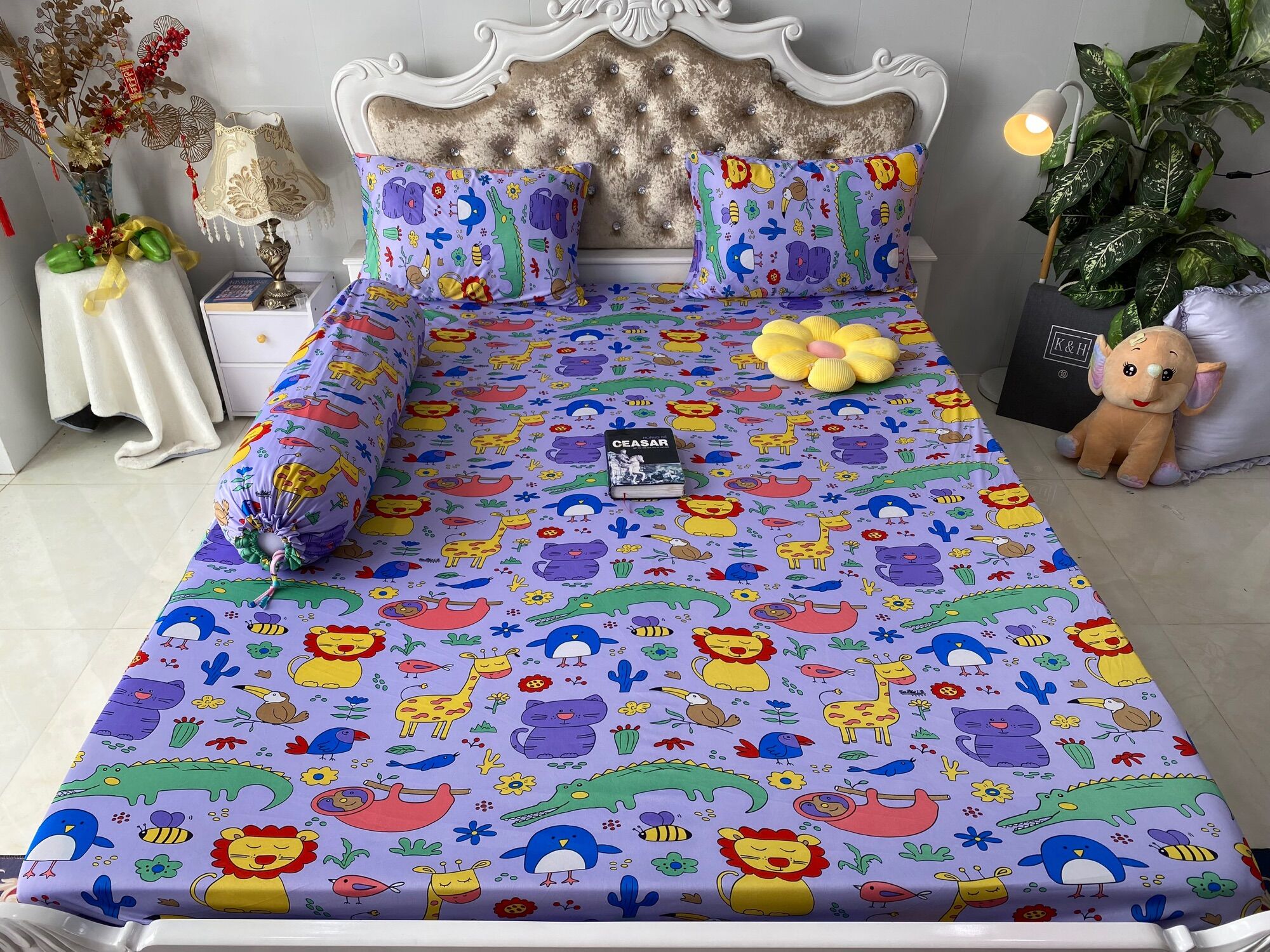 Bộ drap ga thun Hàn quốc mẫu thú mới