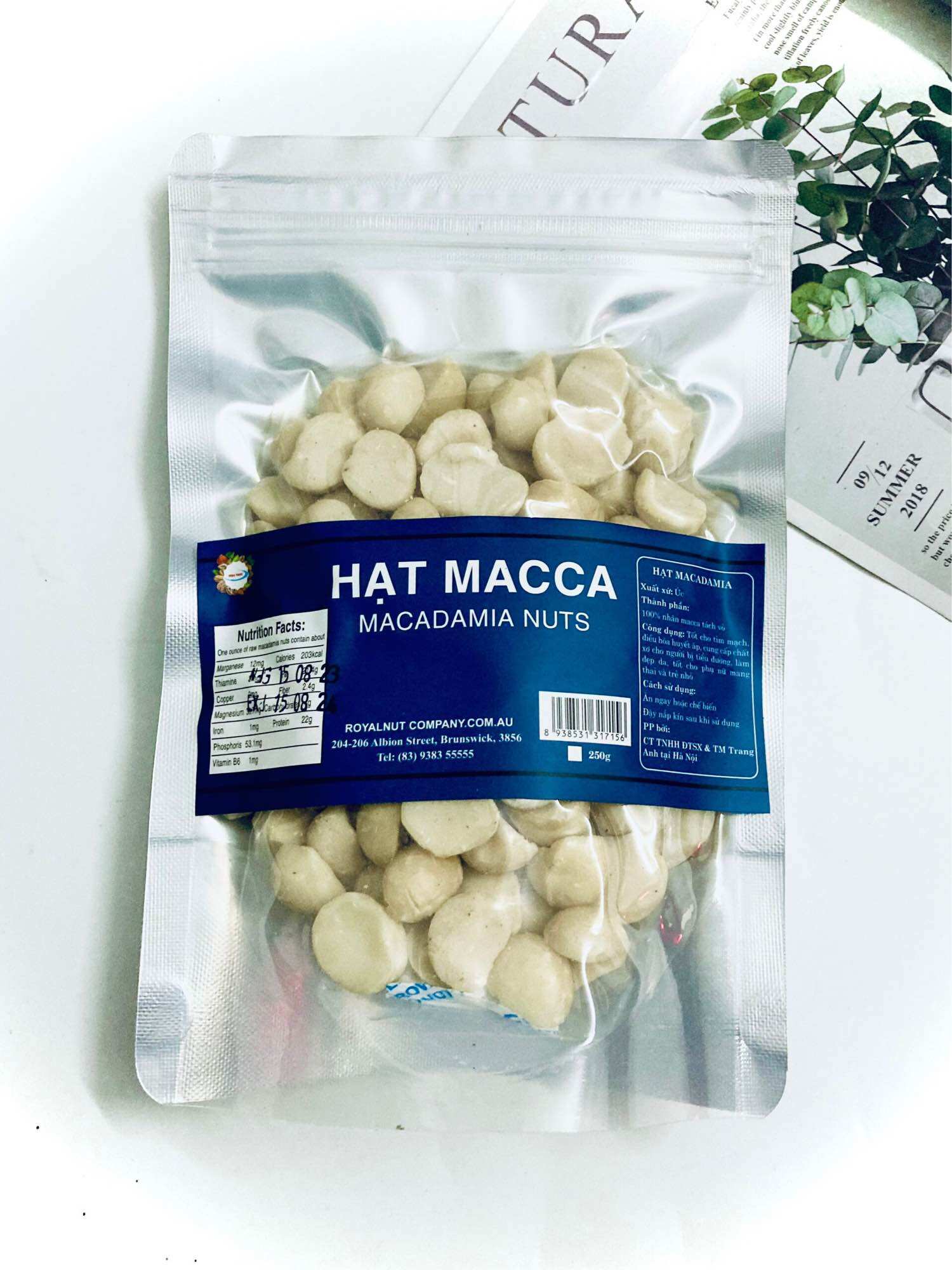 Nhân hạt macca Đắc Lắc 250g (nhân 1/2)