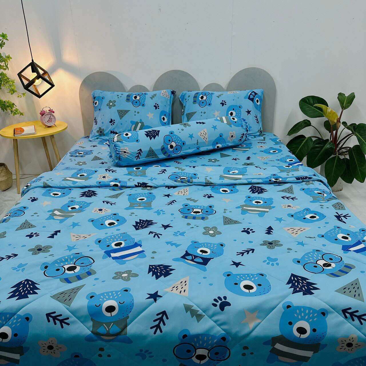 Bộ 5 món chăn drap áo gối thun lạnh hàn quốc