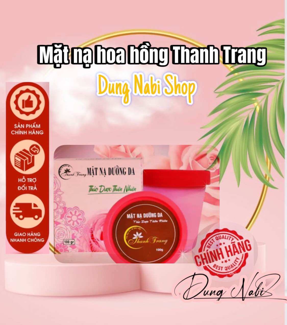 Mặt nạ Hoa Hồng dưỡng trắng mịn da Thanh Trang