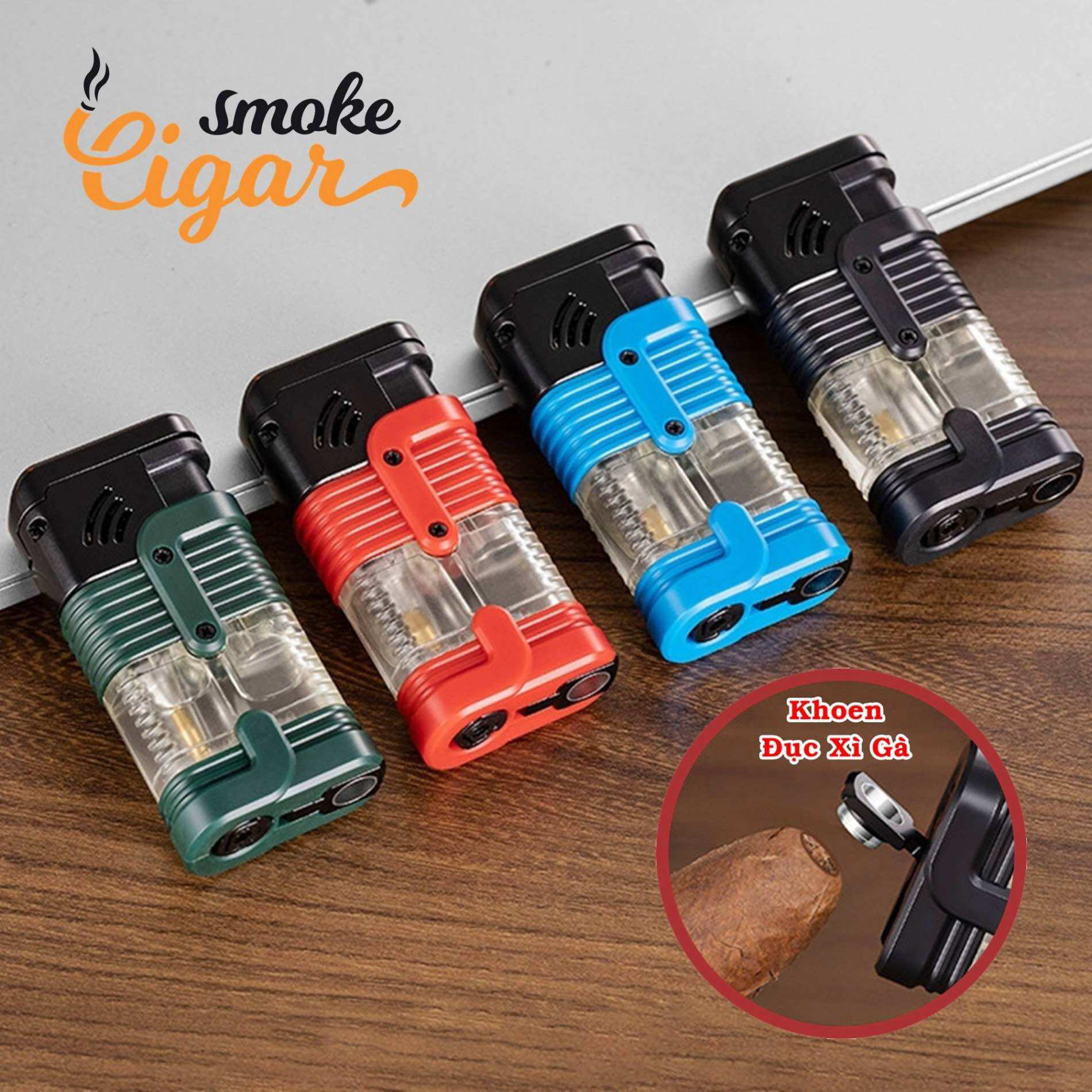 [HCM]Bật Lửa Gas Khè 3 Tia Gas Lộ Thiên (Nhiều Màu)