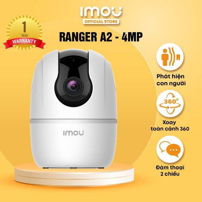 Camera Wifi Giá Rẻ - IMOU Ranger A2 4mb 2K - Quay 360 - Đàm thoại 2 chiều - Độ phân giải 2K