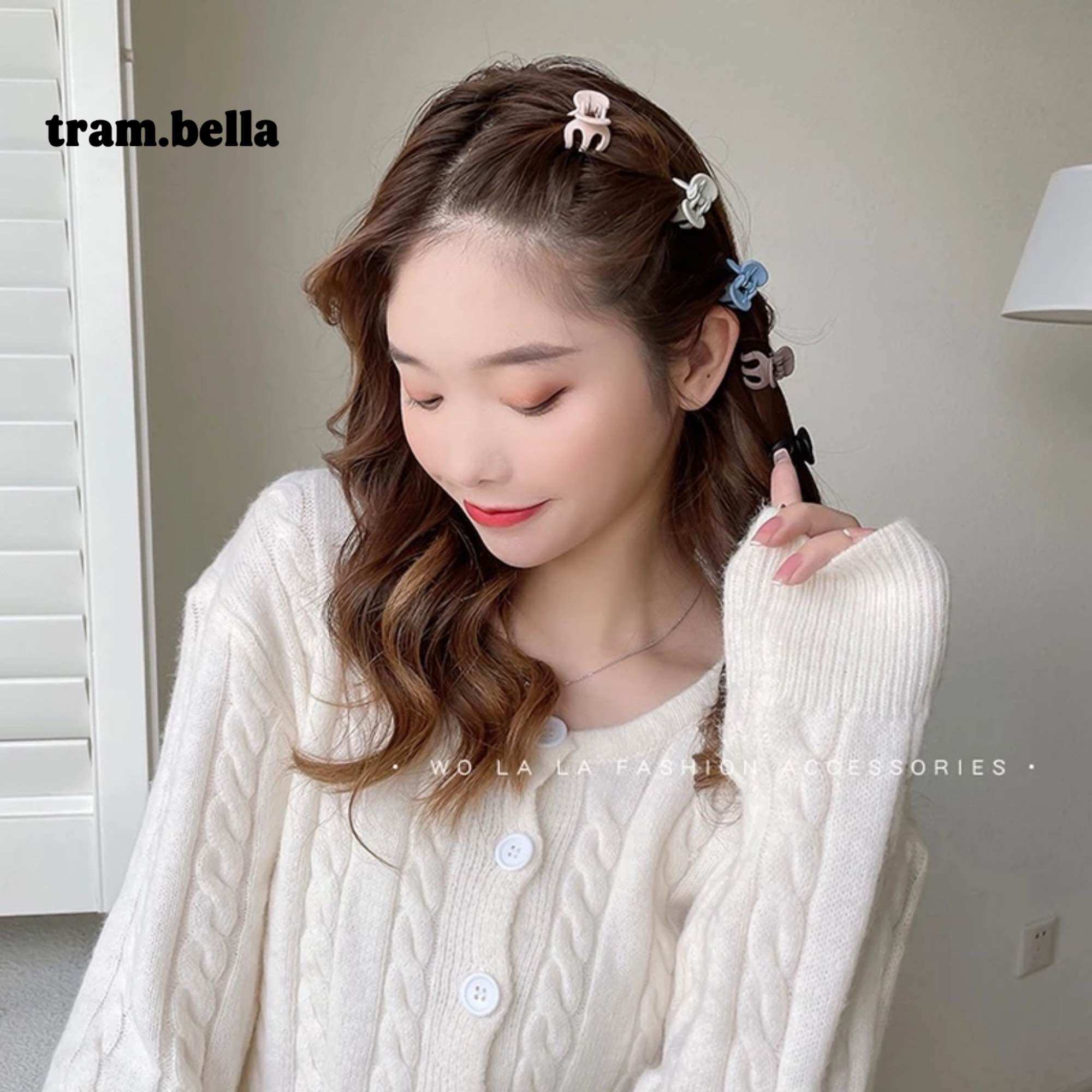 Set 2 kẹp tóc mini kiểu hàn quốc trâm bella