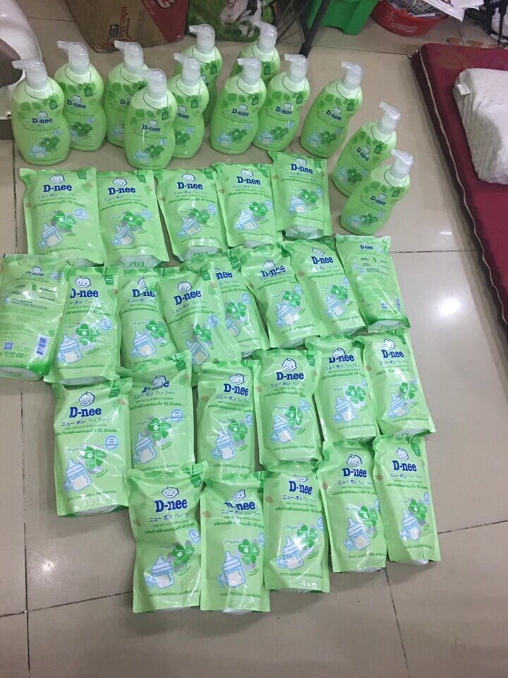 Nước rửa bình sữa Dnee 620ml chai, túi 600ml