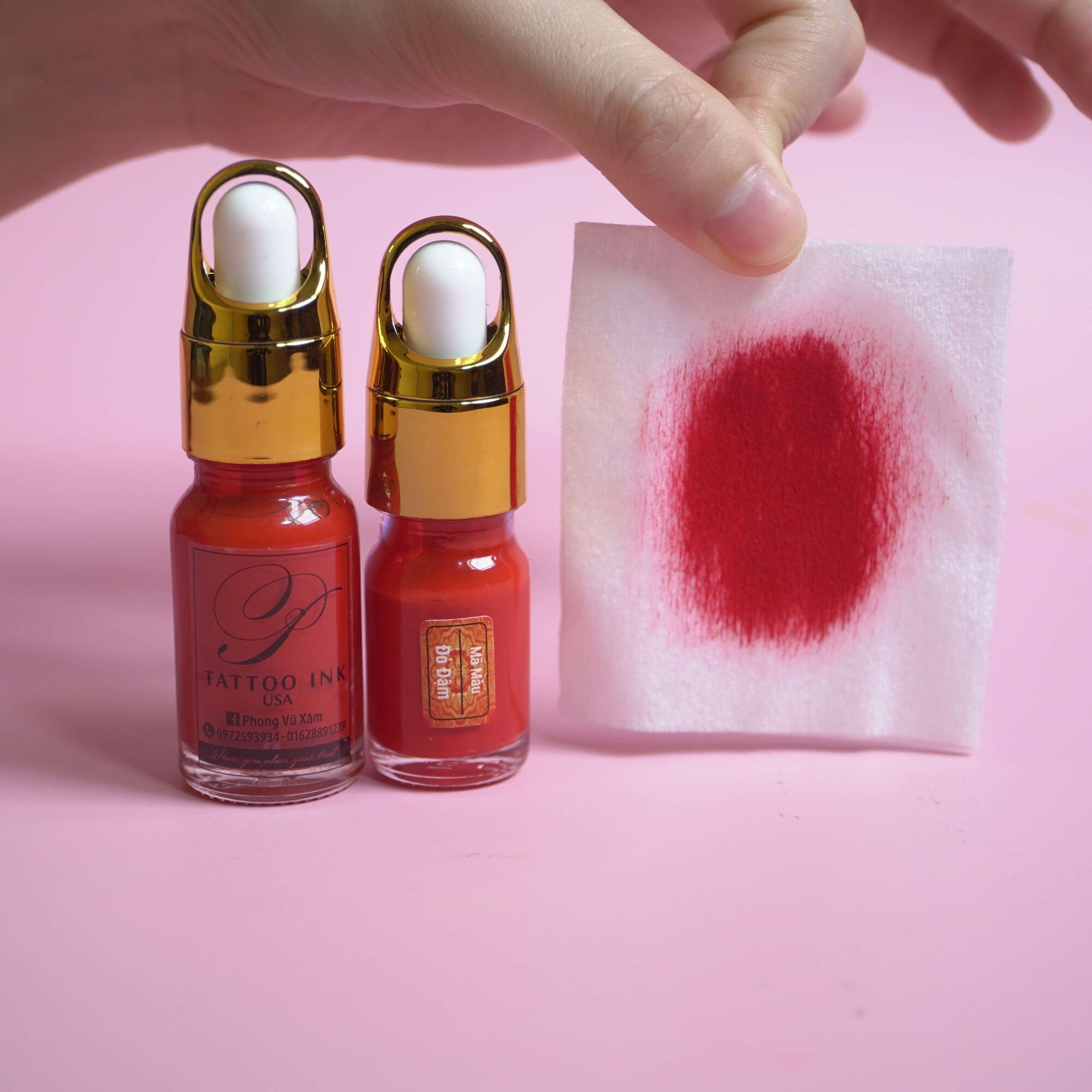Mực phun xăm thẩm mỹ siêu bám chữ P-5Ml