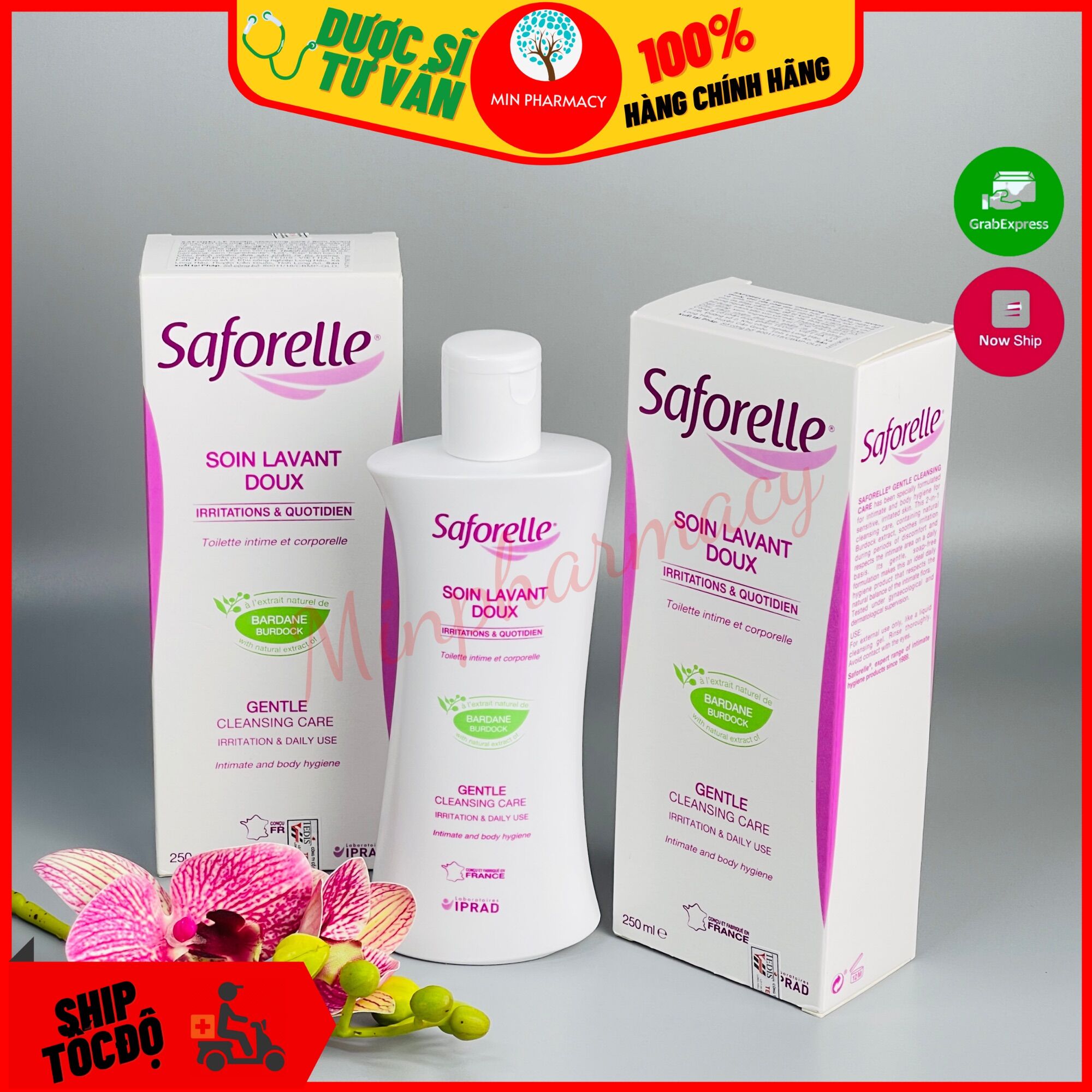 Gel vệ sinh phụ nữ saforelle 250ml- minpharmacy