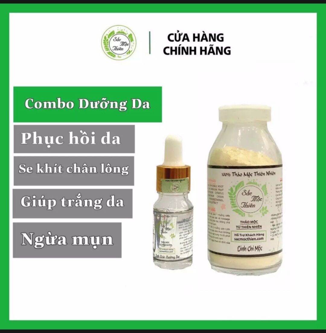 Chính Hãng Combo Linh Chi Mộc Và Tinh Chất Dưỡng Da Sắc Mộc Thiên