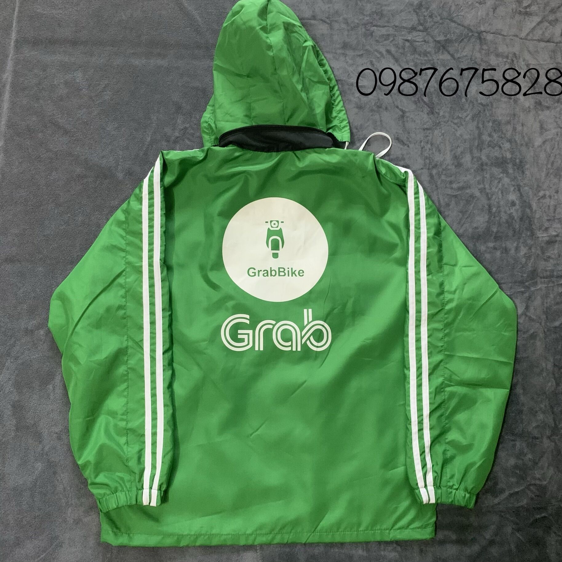 Combo áo và nón grabbb mẫu 💥 2016💥(gồm 1 áo khoác và 1 nón bảo hiểm )