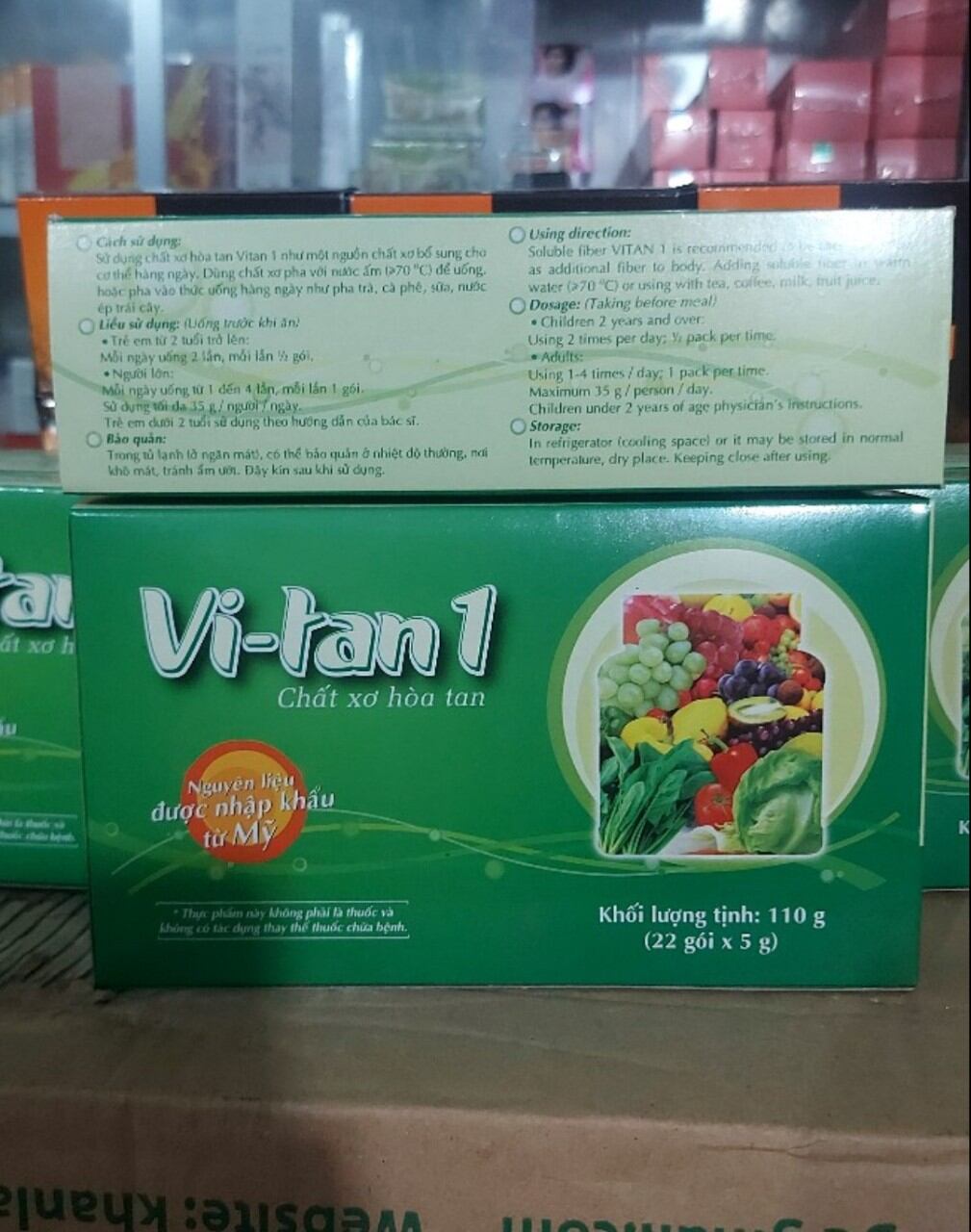 Chất xơ hòa tan vitan 1 ( hộp 110g )